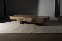 River Stone Coffee Table on Steel Base