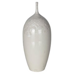 White Crystaline Porcelain Bottler Vase