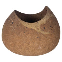 Organic Modern Studio Pottery Pod Vessel by Michael Imes