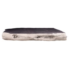 Polished Belgian Blue Stone Coffee Table on Modern Steel Base
