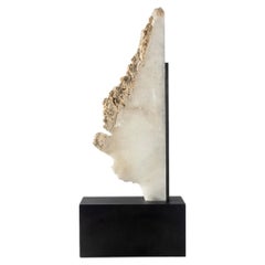 Selenite Sculpture on Steel Mount