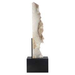 Selenite Sculpture on Steel Mount