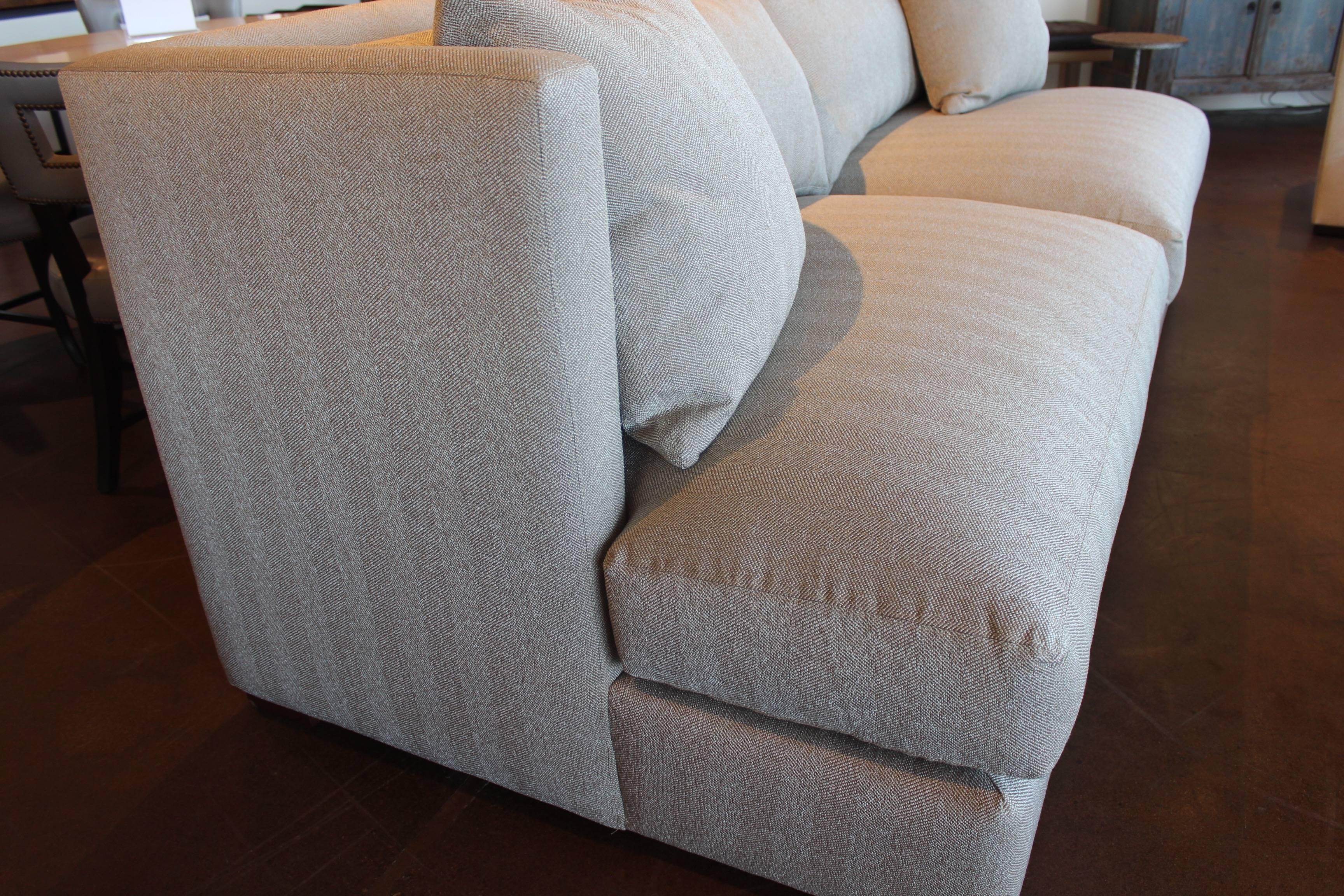 Contemporary Modern High Back Grey Sofa
