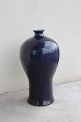 Antique Cobalt Blue Prunus Vase, circa 1900s