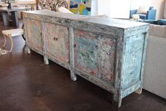 Antique Elm Server in Original Paint Patina