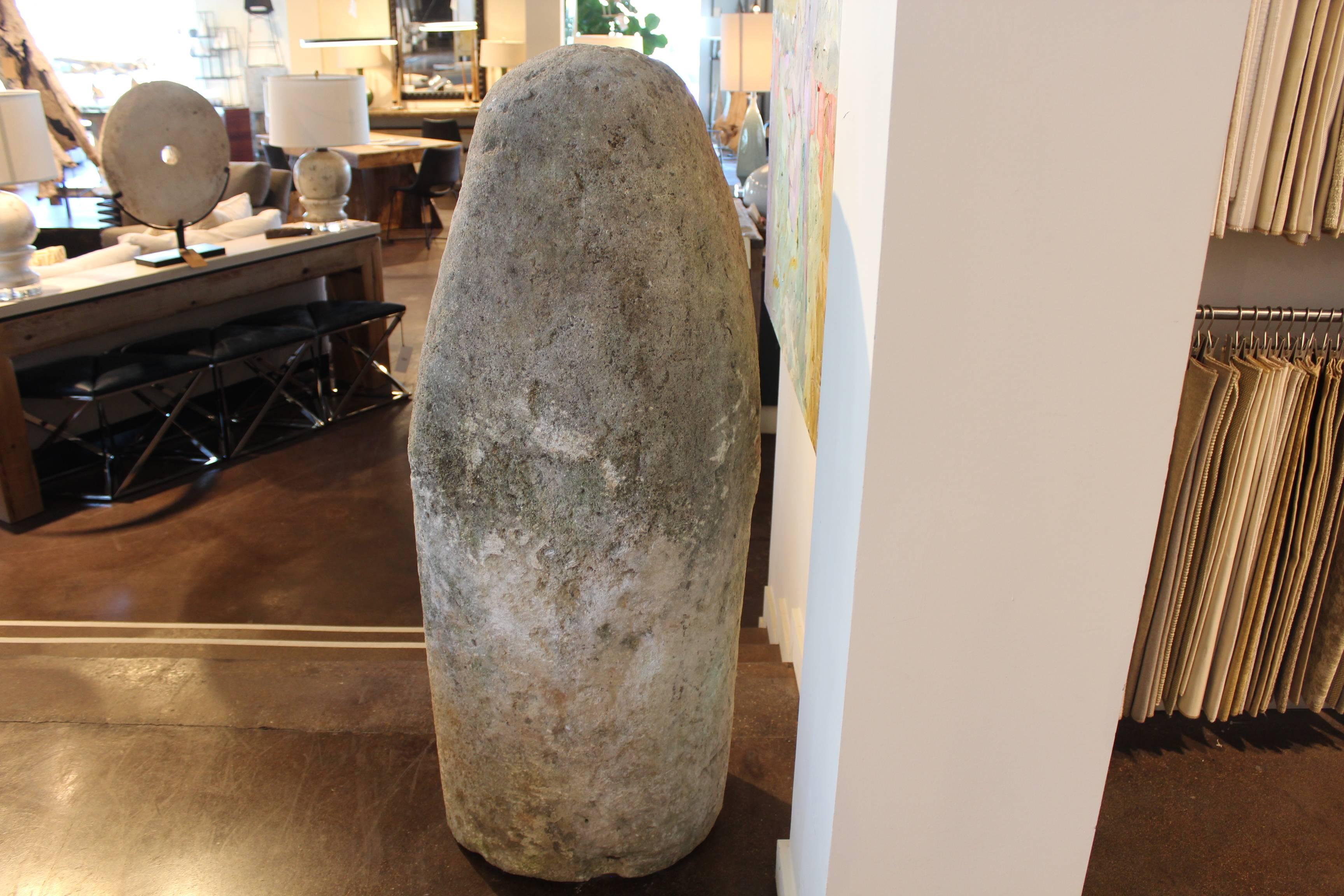 Roman milestone rendered in limestone
Presumeably from the Roman Region of Gallia Narbonensis, which is now Southwestern, France where it was purchased.
650 Lbs.