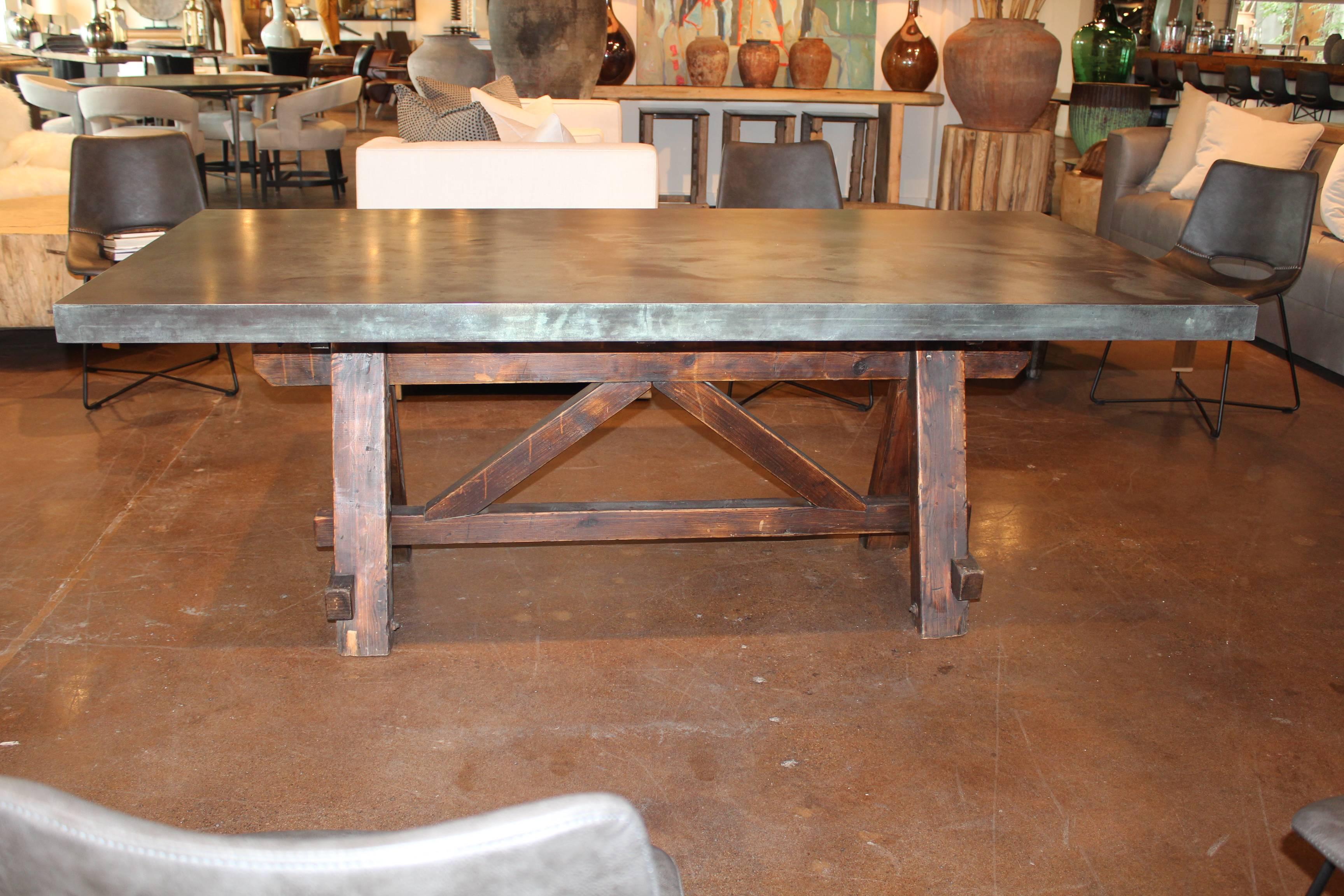 sawhorse dining table