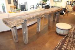 Organic Form Reclaimed Plank Top Serving Table