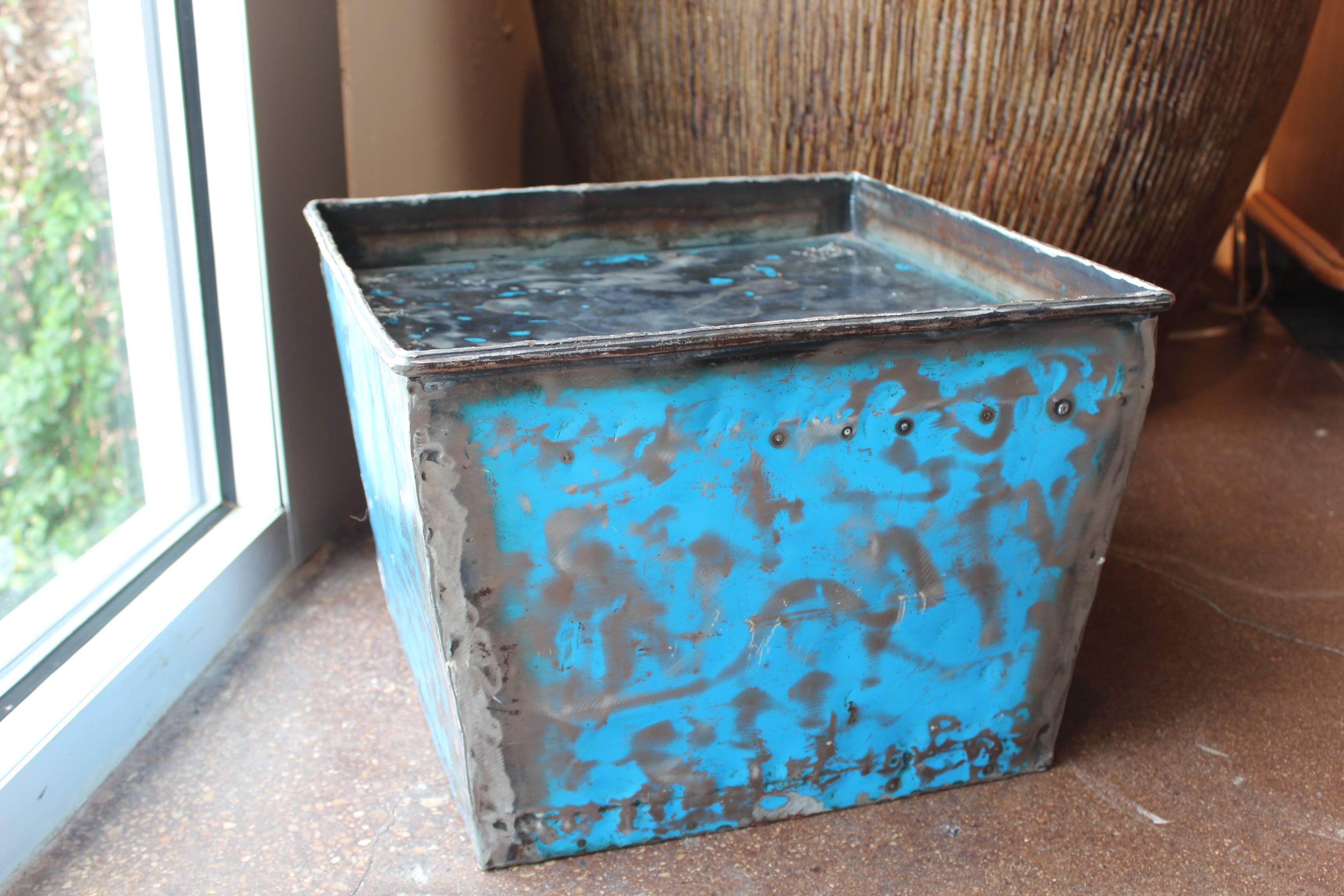 Modern Repurposed Metal End Table