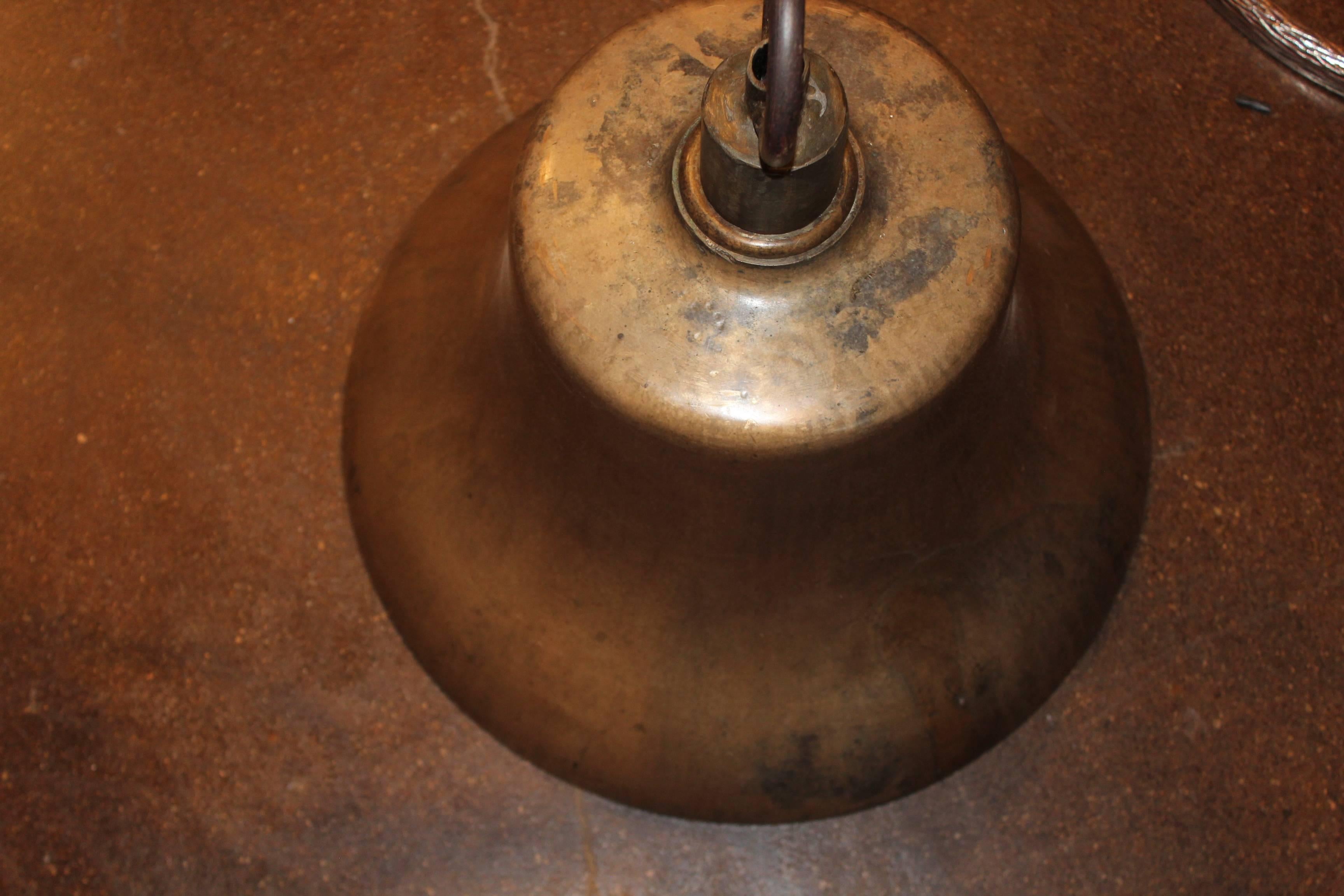 French Antique Cast Brass Railroad Bell