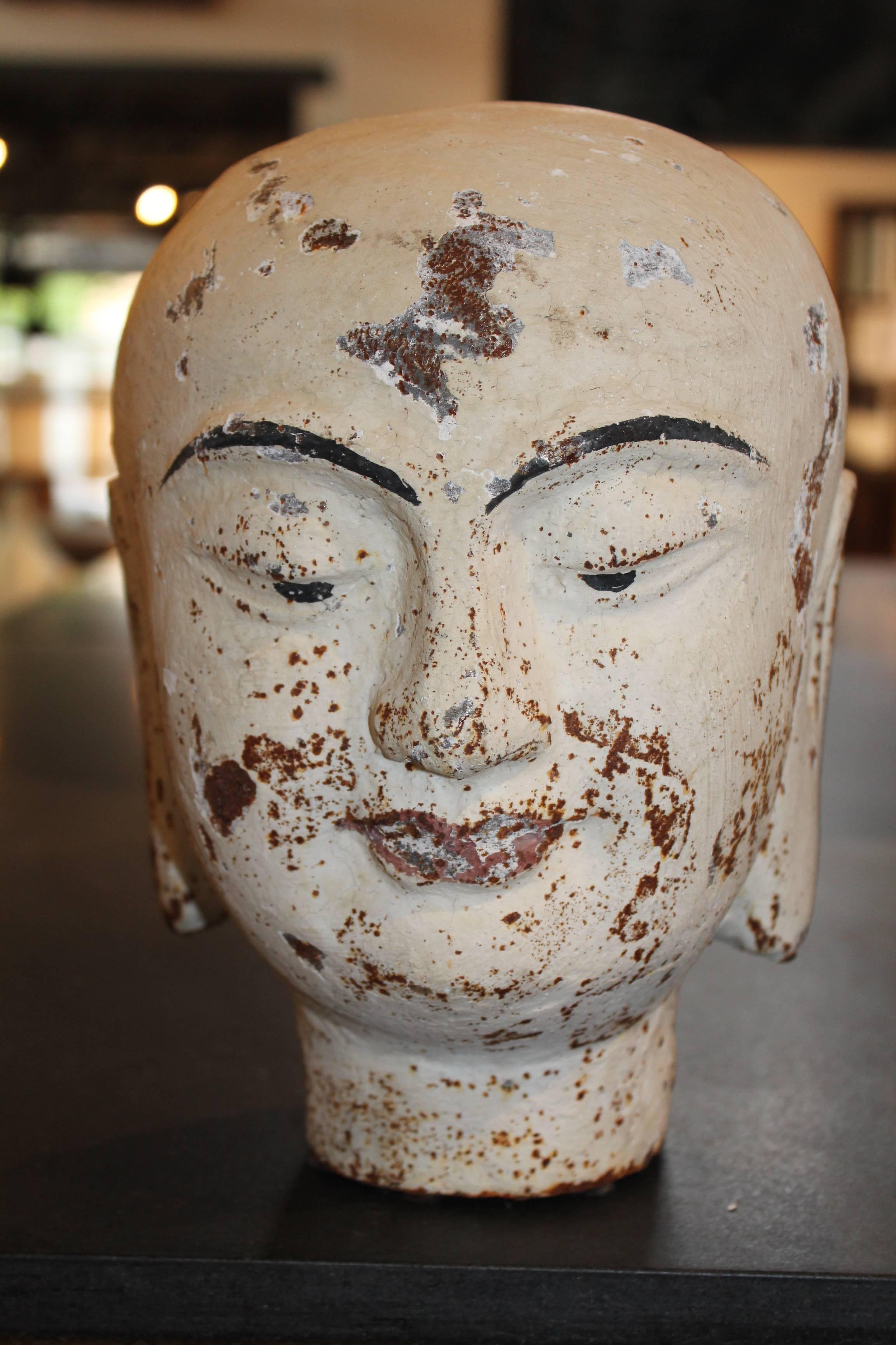 Hand-Painted Vintage Buddha Head Accessory