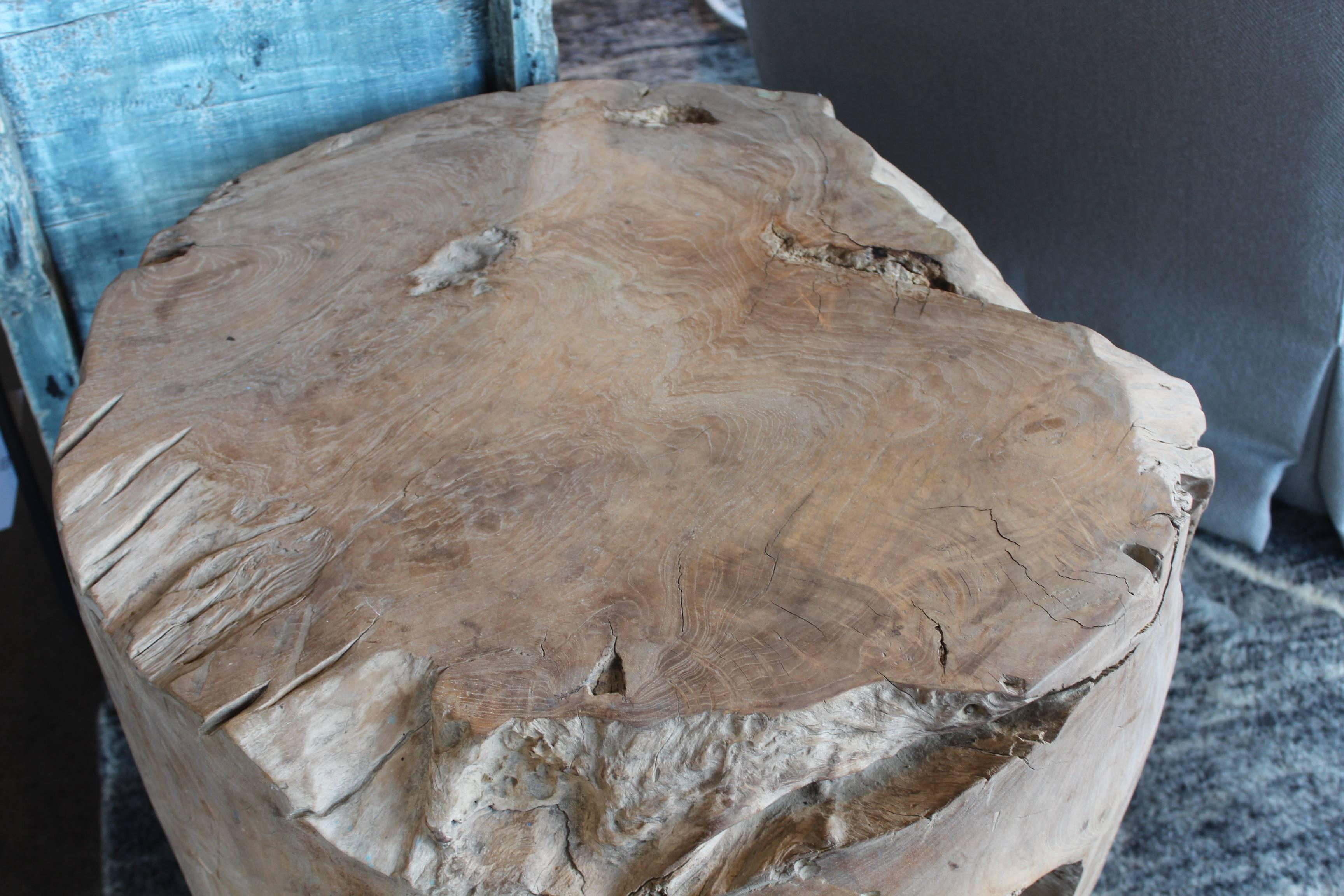 20th Century Large-Scale Teak Organic Form End Table