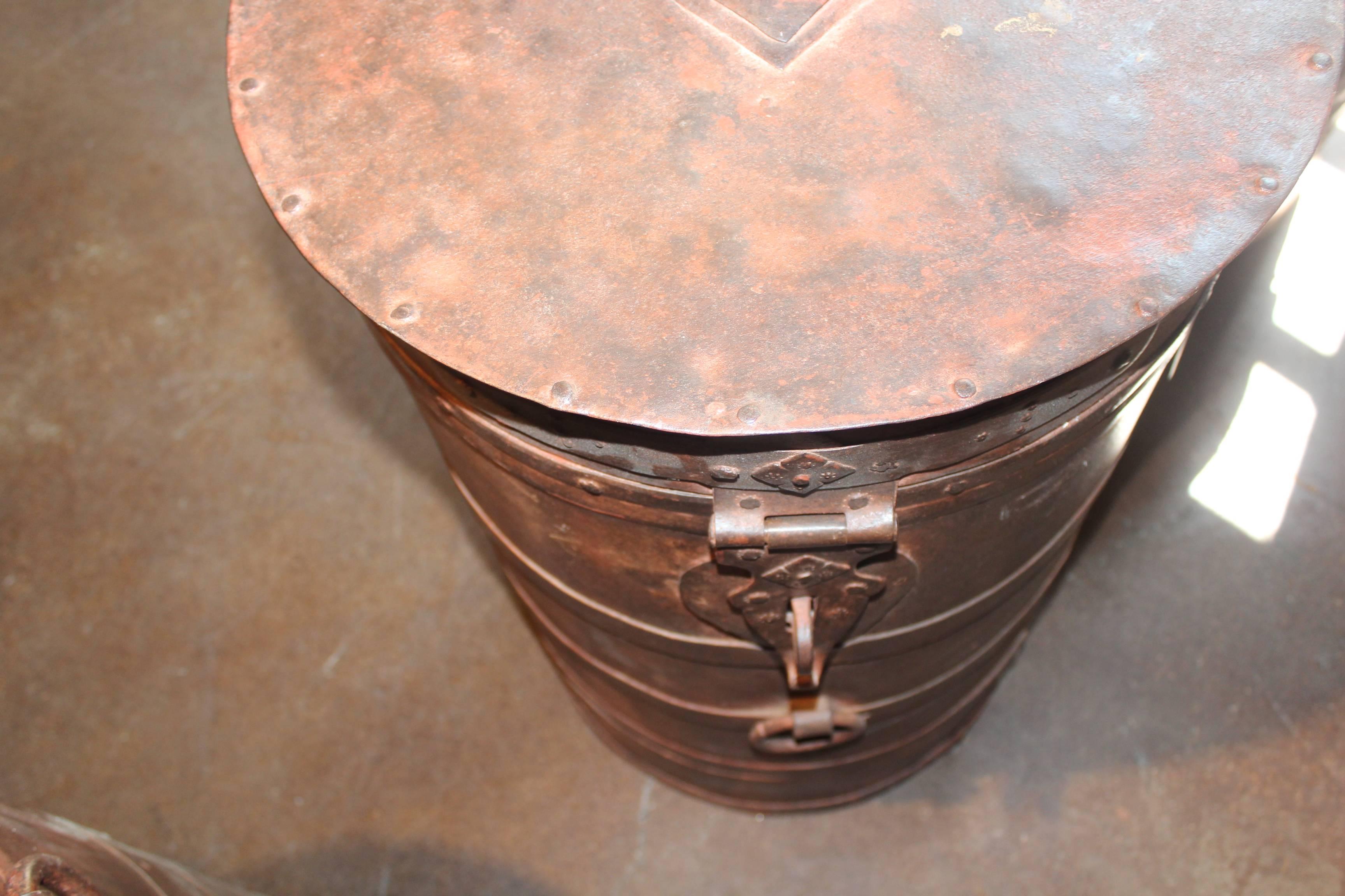 South Asian Anglo Colonial Metal Storage Bin