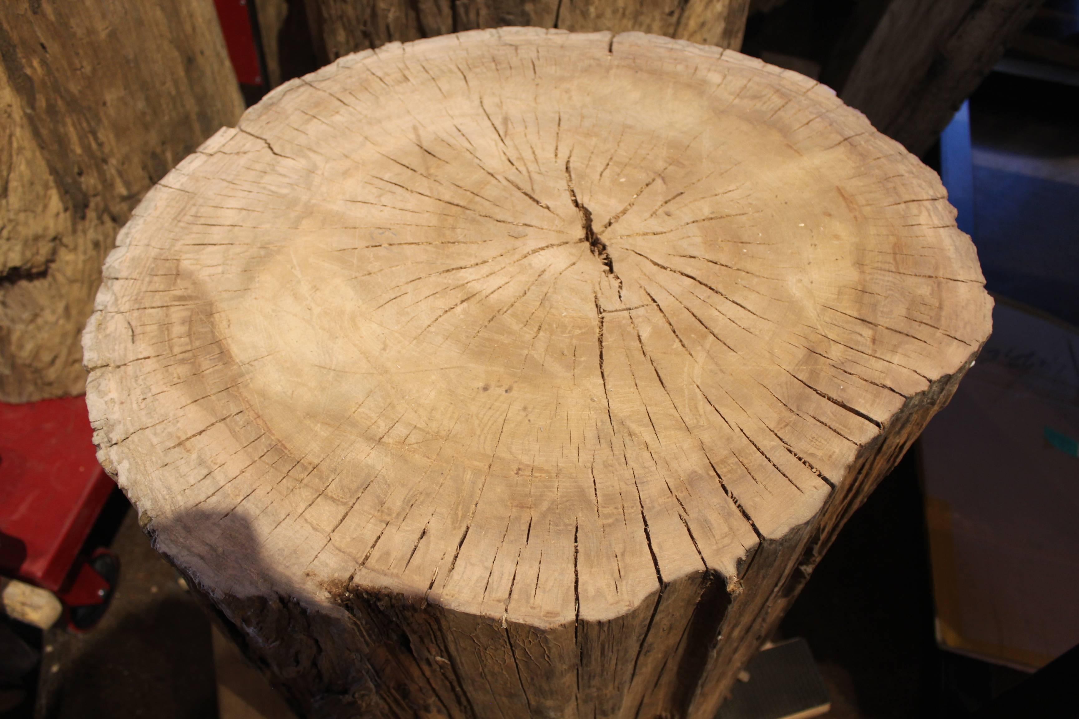 Organic Modern Oak Section as End Table from the Bass Farm in North Carolina