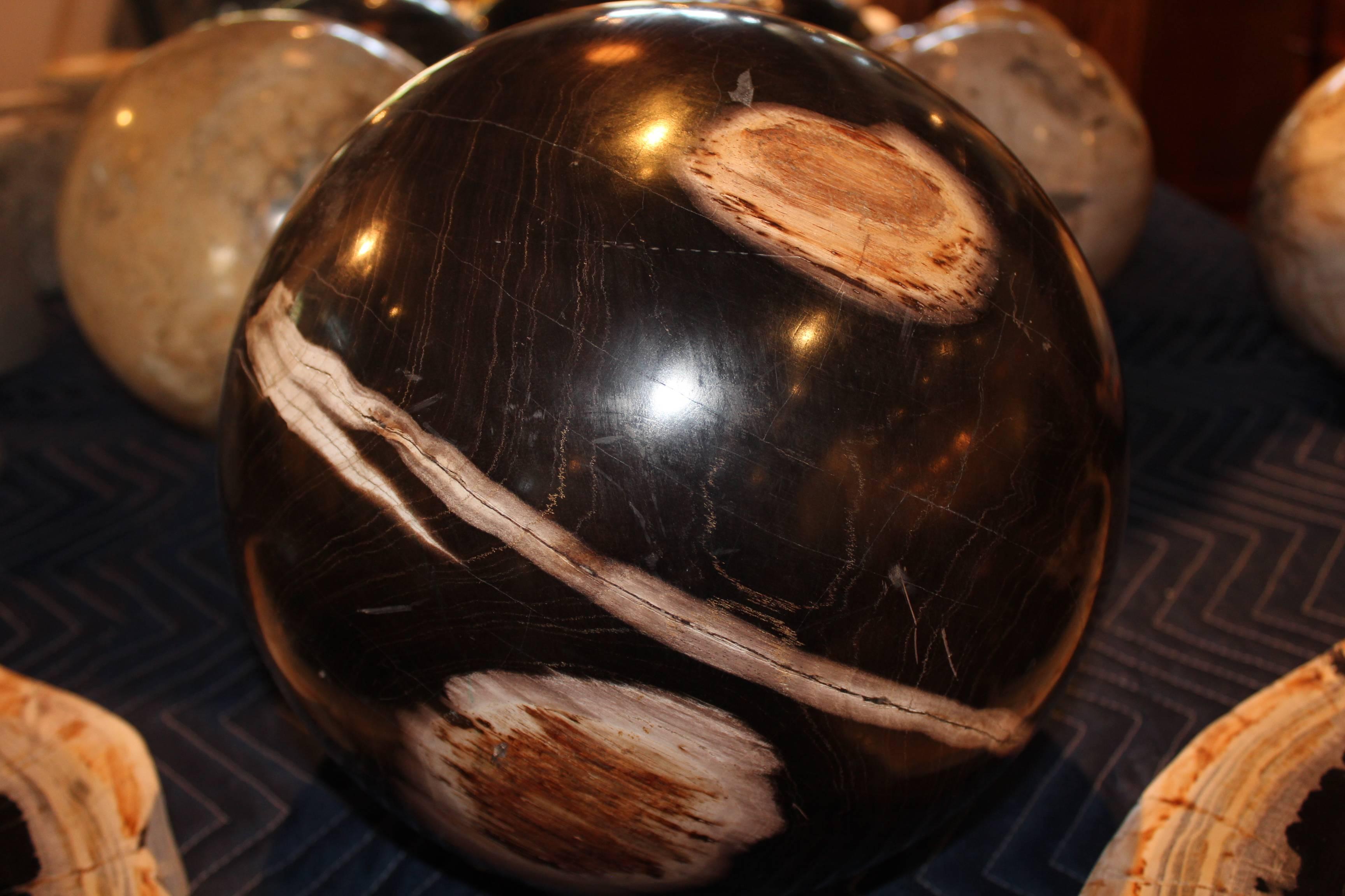large wooden sphere