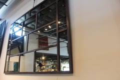 Vintage Steel Window Frame as Multipane Mirror