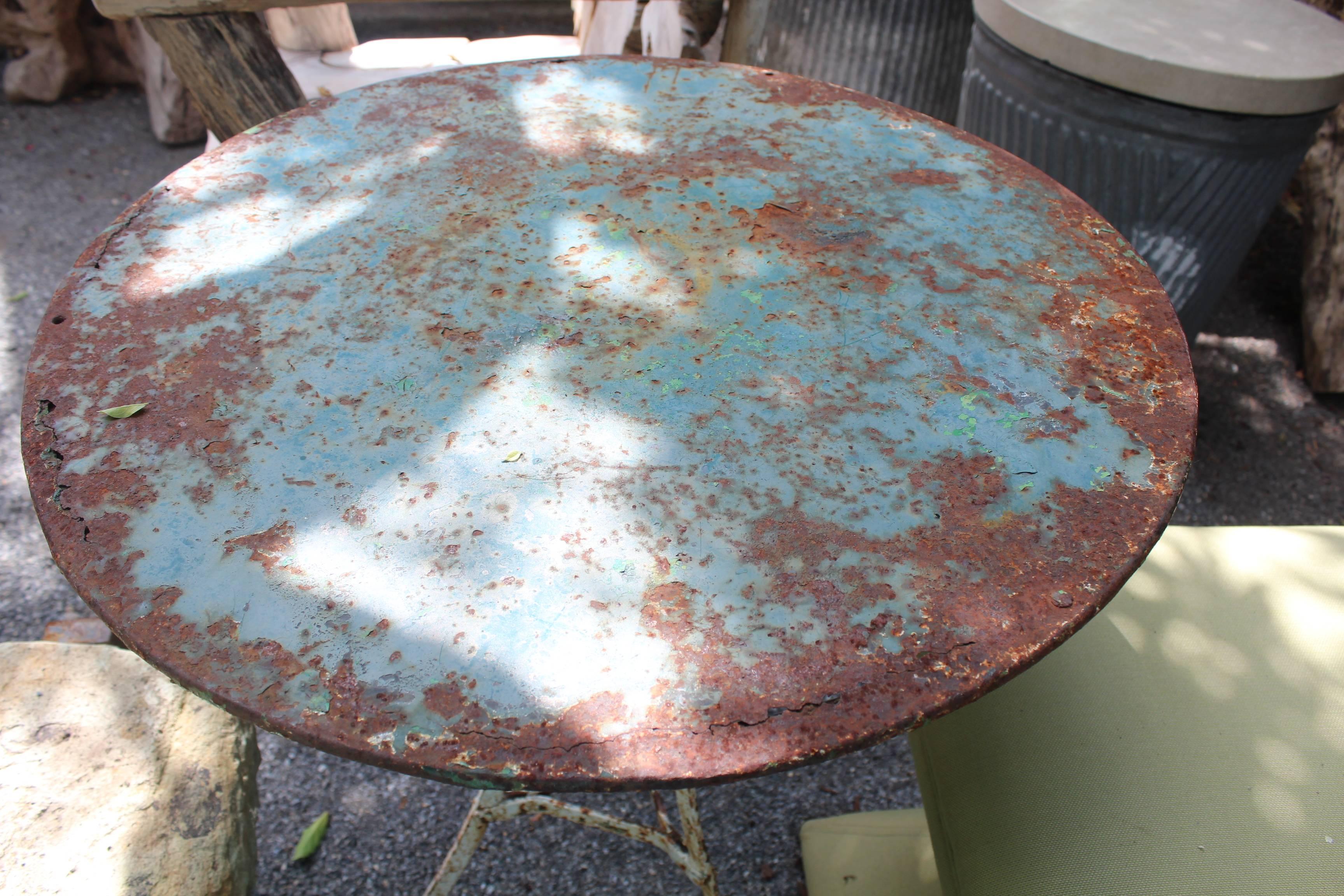 Antique French bistro table.