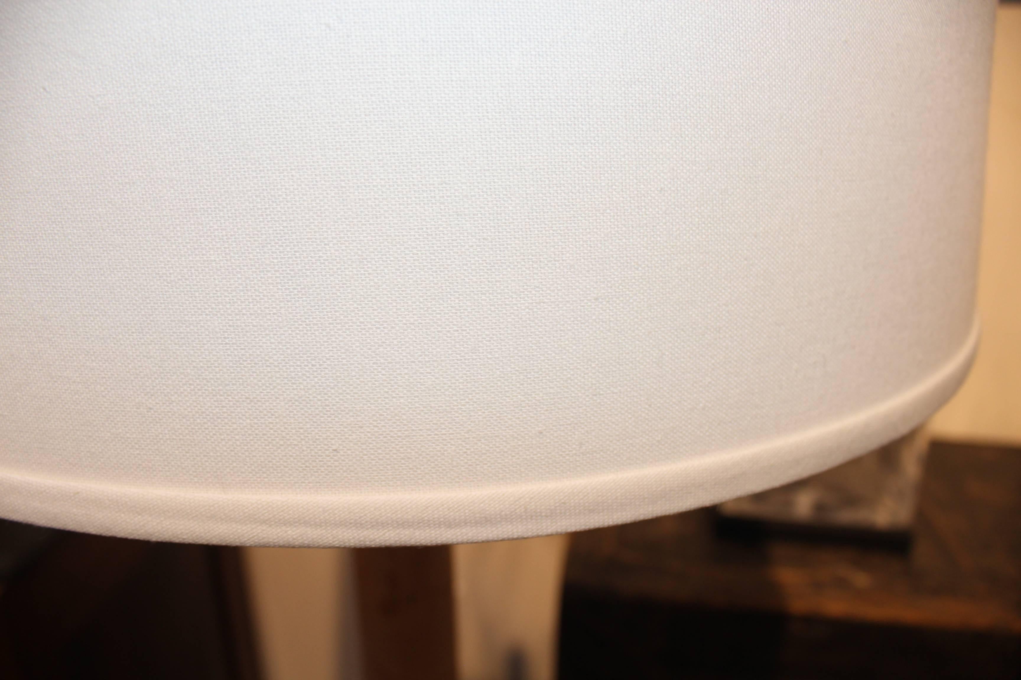 Organic Form Floor Lamp, Bleached Teak In Excellent Condition In Dallas, TX