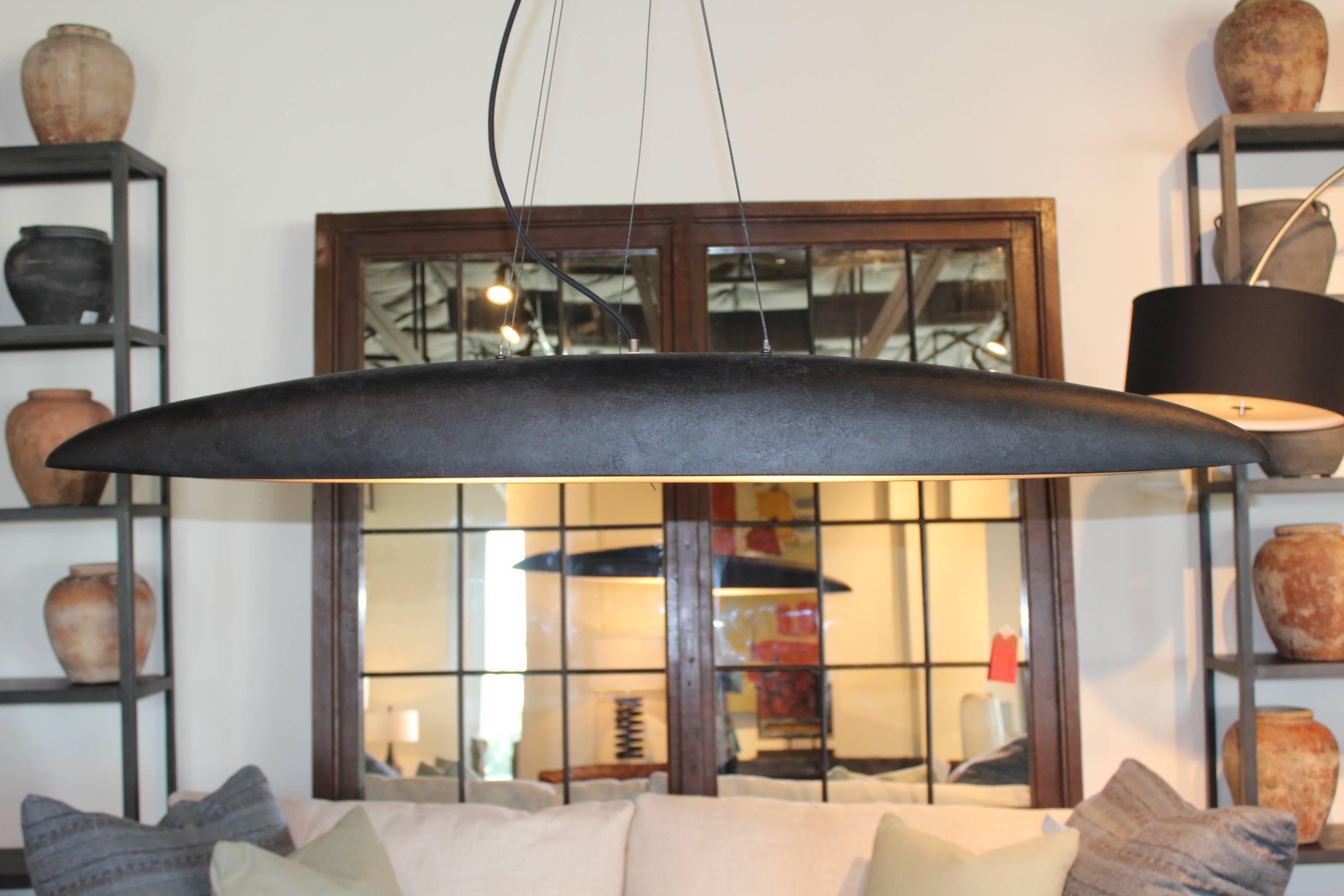 Italian Elongated Oval Ceramic Chandelier Designed by Brendan Bass, Made in Italy