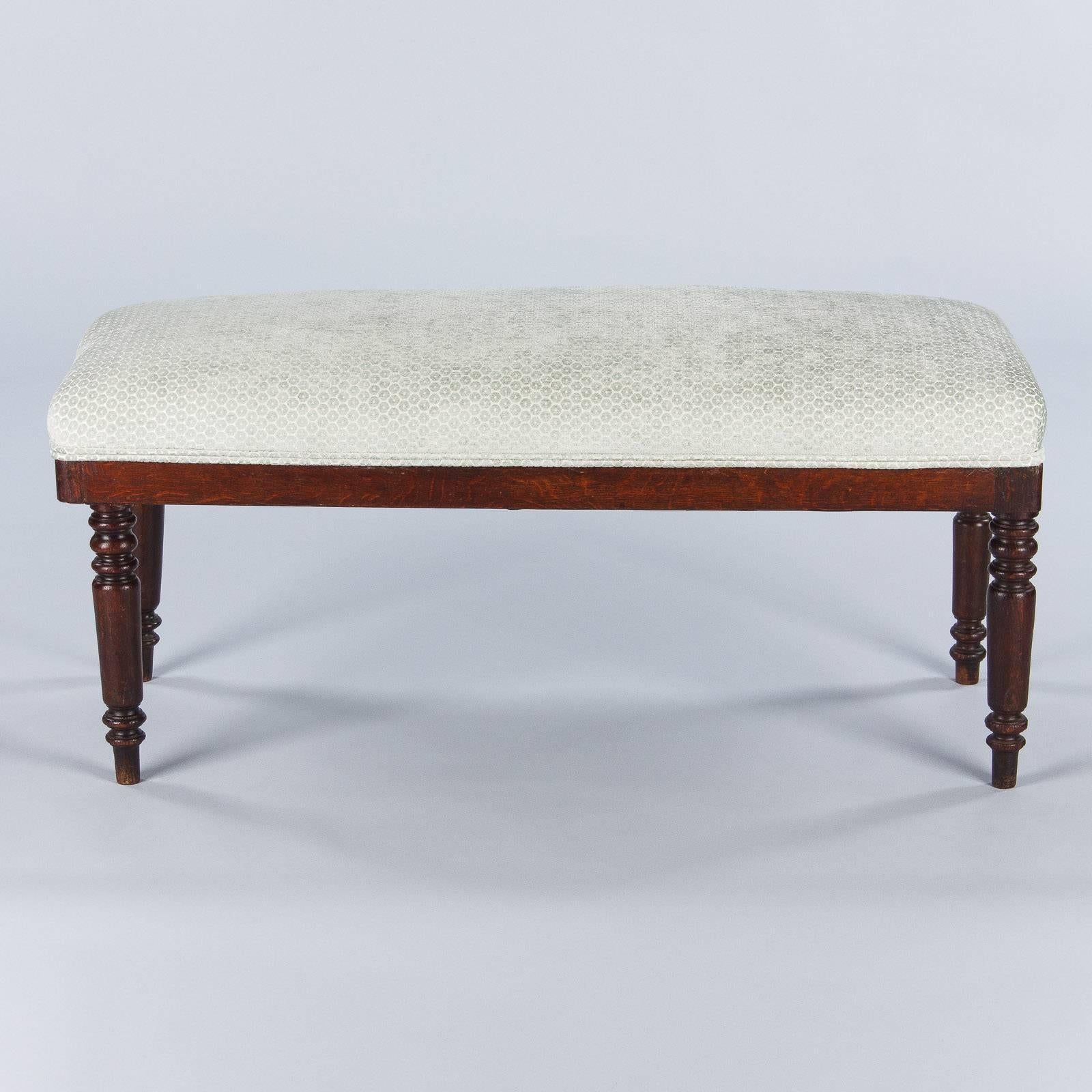 French Louis Philippe Style Upholstered Bench, Early 1900s 2