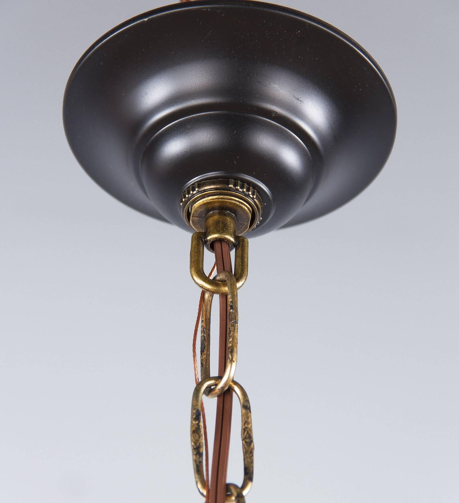 20th Century Italian Painted Wood and Metal Chandelier, 1920s-1940s