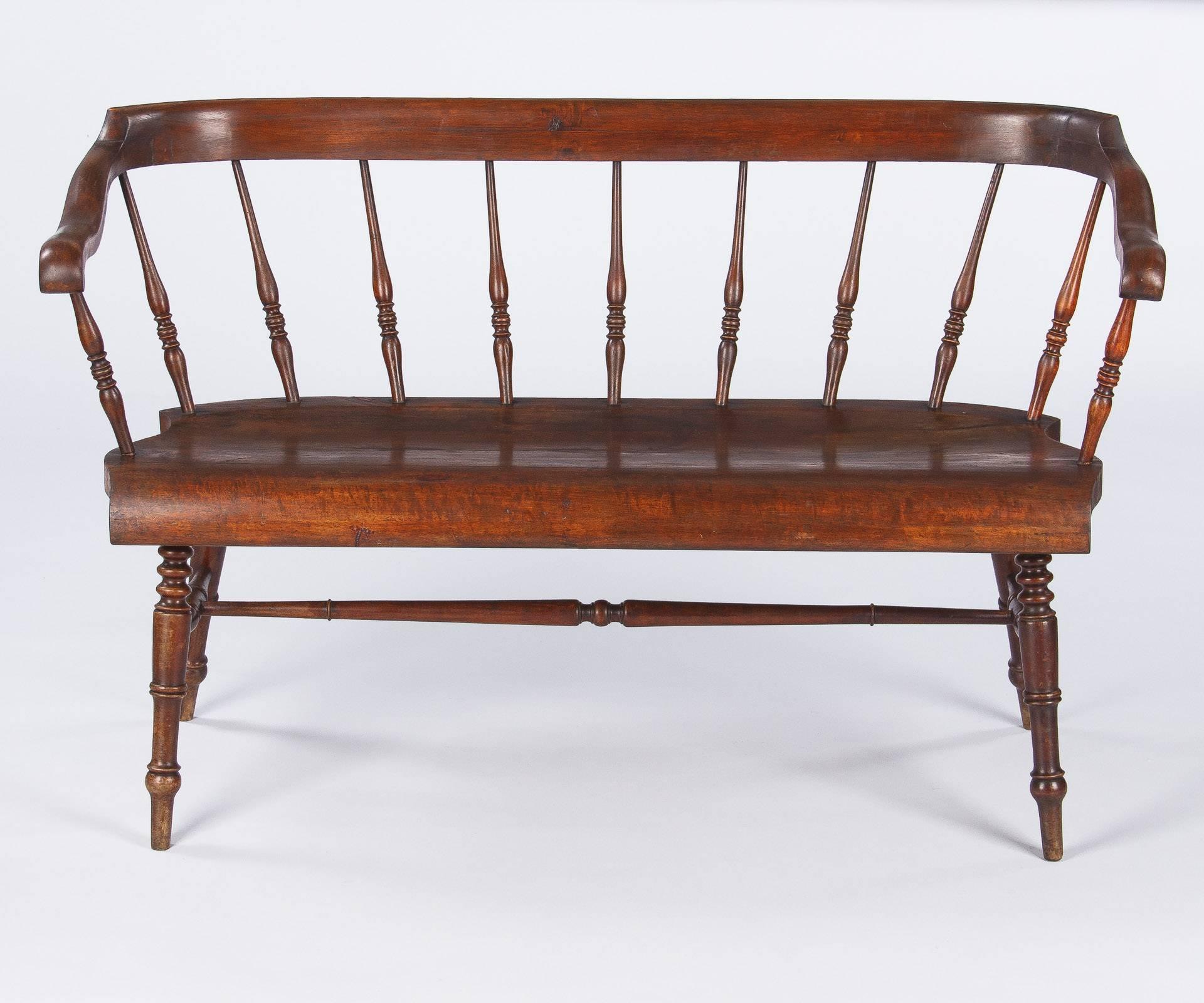 French Bentwood Bench by Baumann, France, 1920s