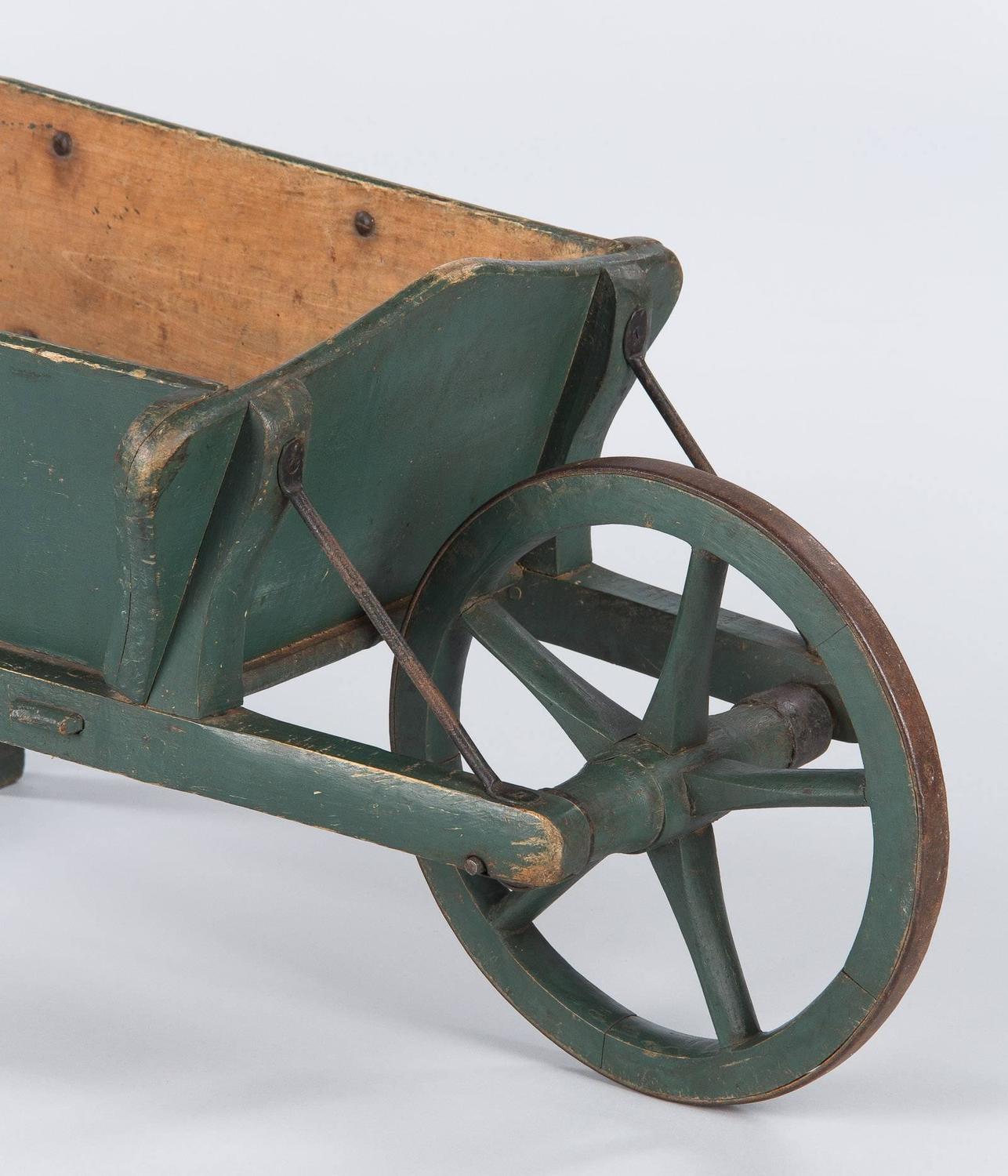 Antique French Painted Wheelbarrow, Early 1900s For Sale at 1stdibs