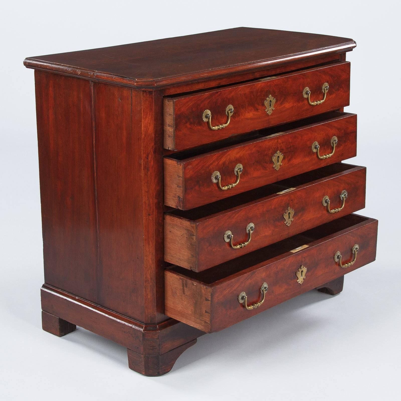 French Louis Philippe Style Mahogany Chest of Drawers, Late 1800s