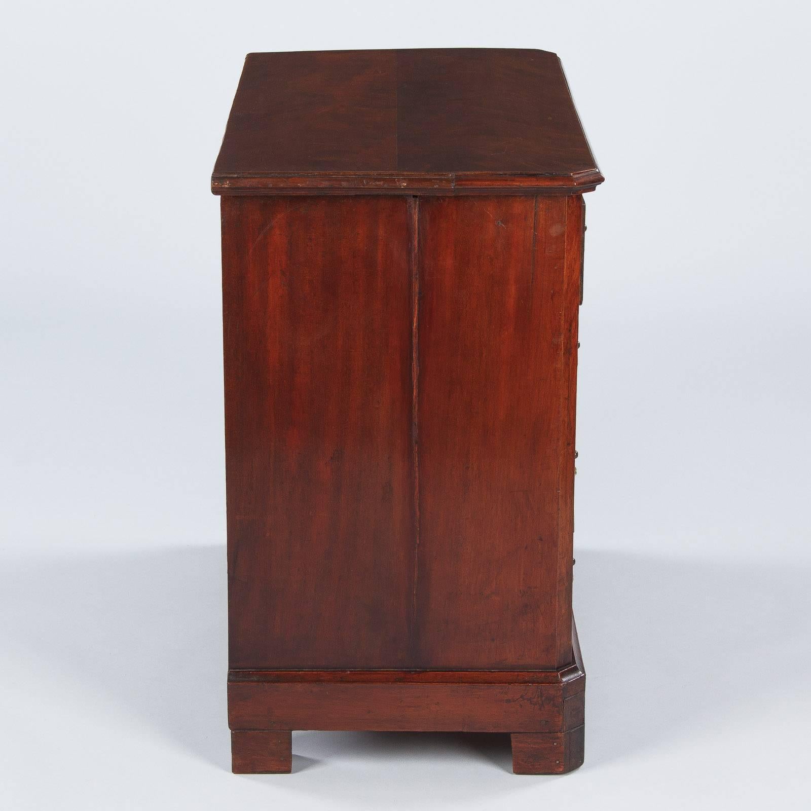 Veneer Louis Philippe Style Mahogany Chest of Drawers, Late 1800s