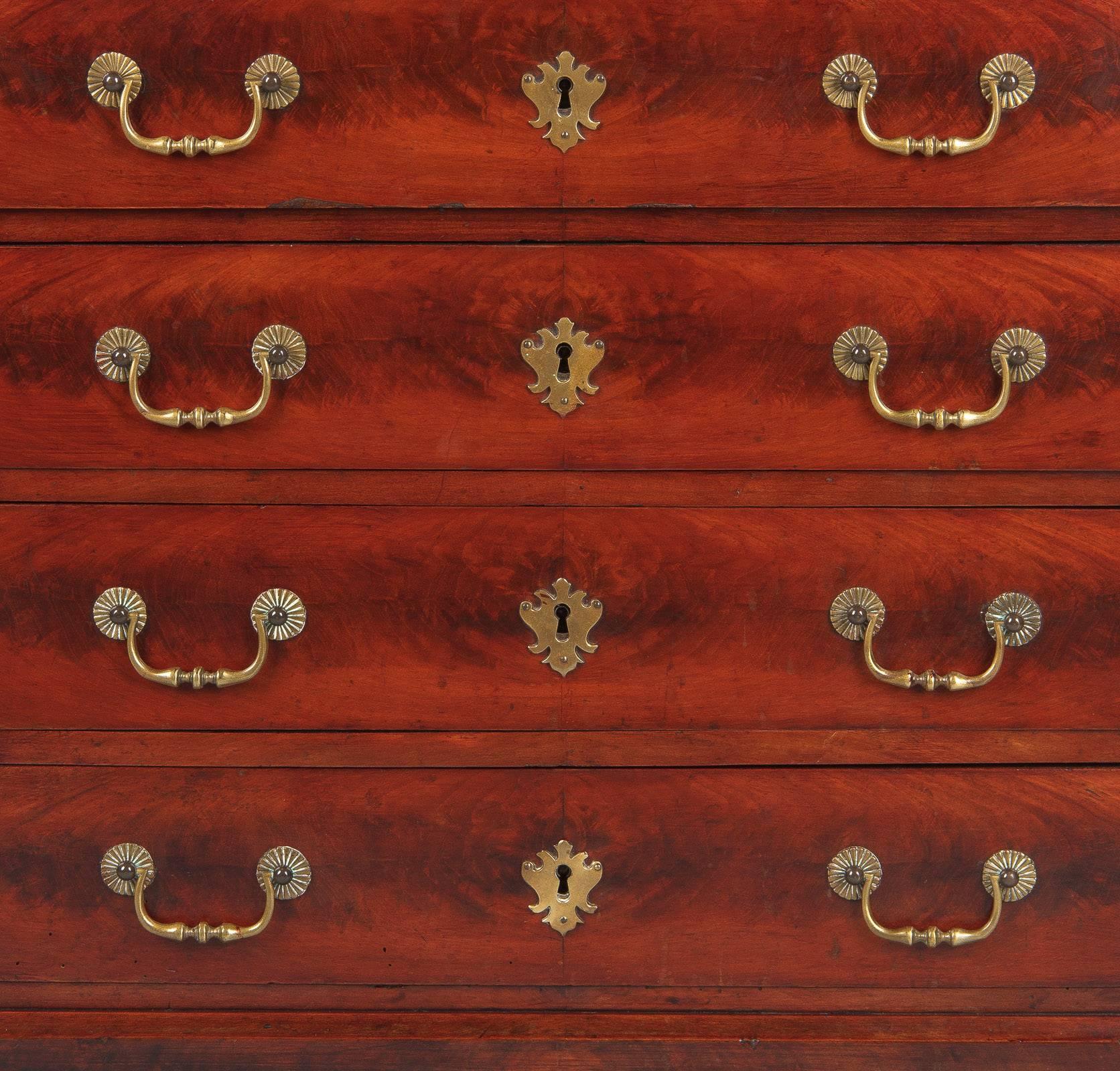 Louis Philippe Style Mahogany Chest of Drawers, Late 1800s 2