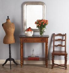 Louis Philippe Marble-Top Console Table, 19th Century