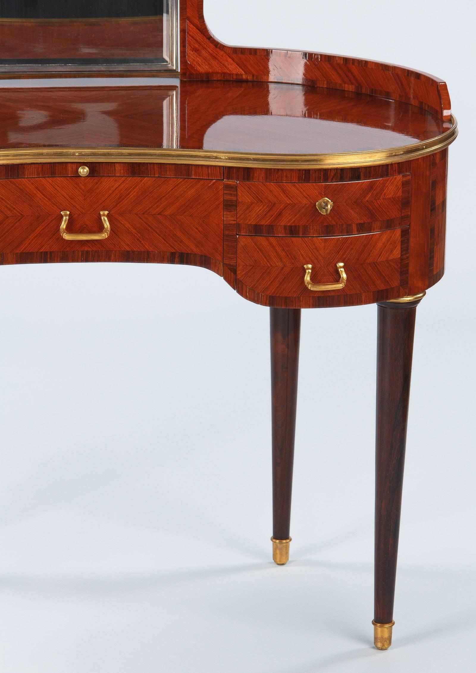 Louis XVI Style Vanity Table Stamped Gustave Keller, 1890s In Good Condition In Austin, TX