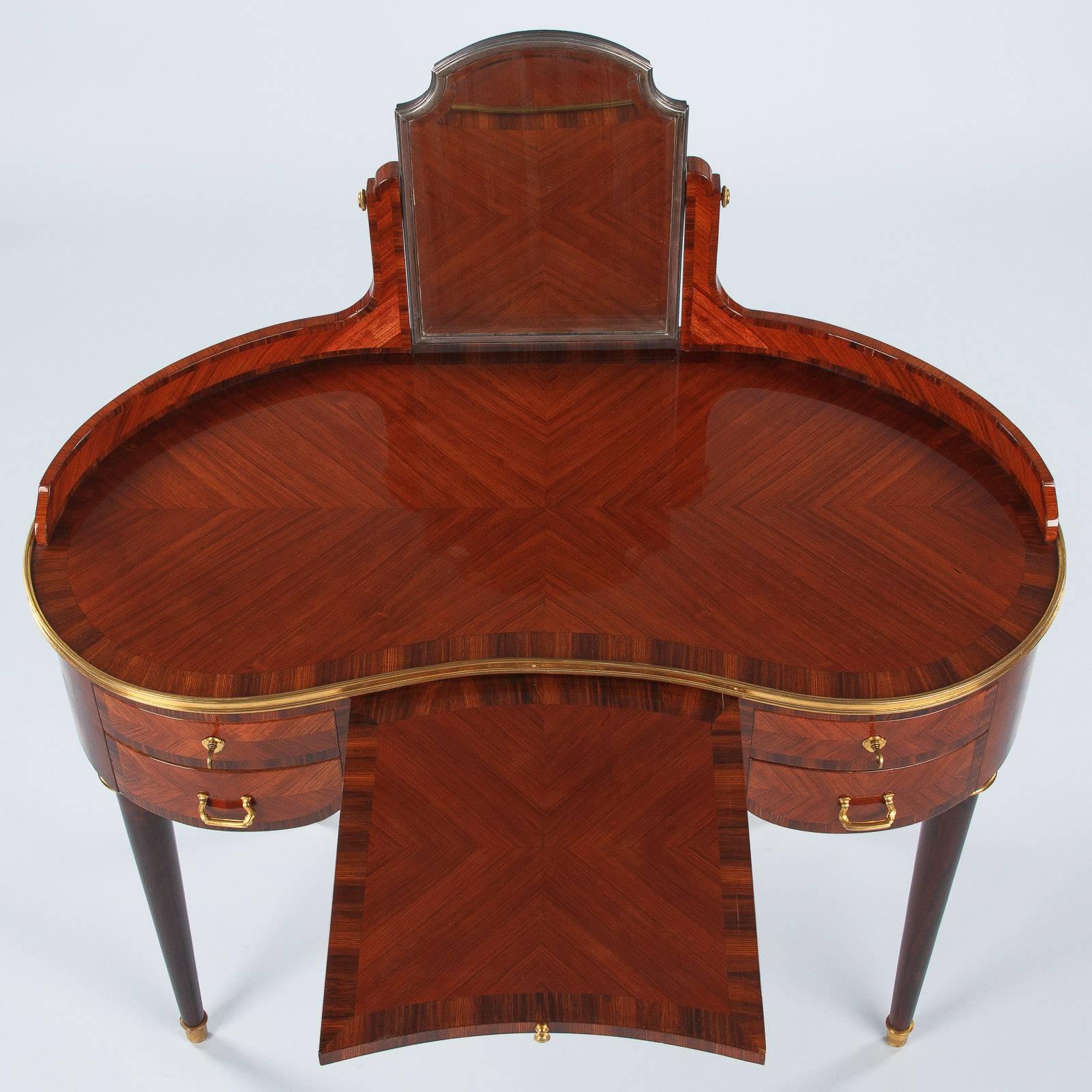 French Louis XVI Style Vanity Table Stamped Gustave Keller, 1890s
