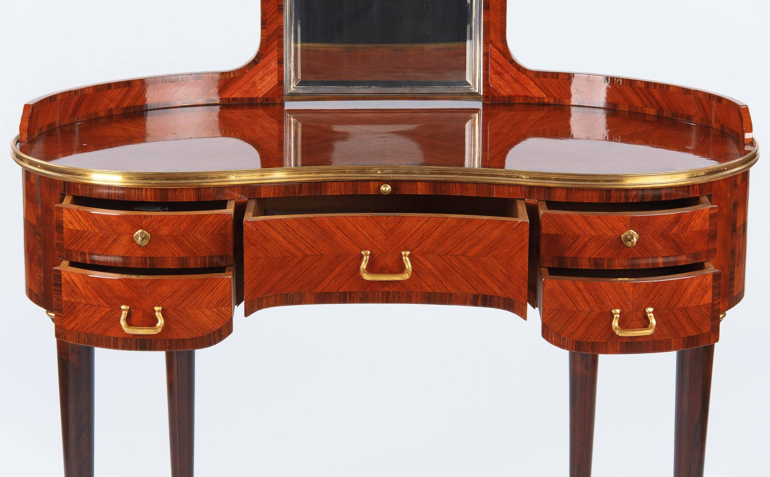 Late 19th Century Louis XVI Style Vanity Table Stamped Gustave Keller, 1890s