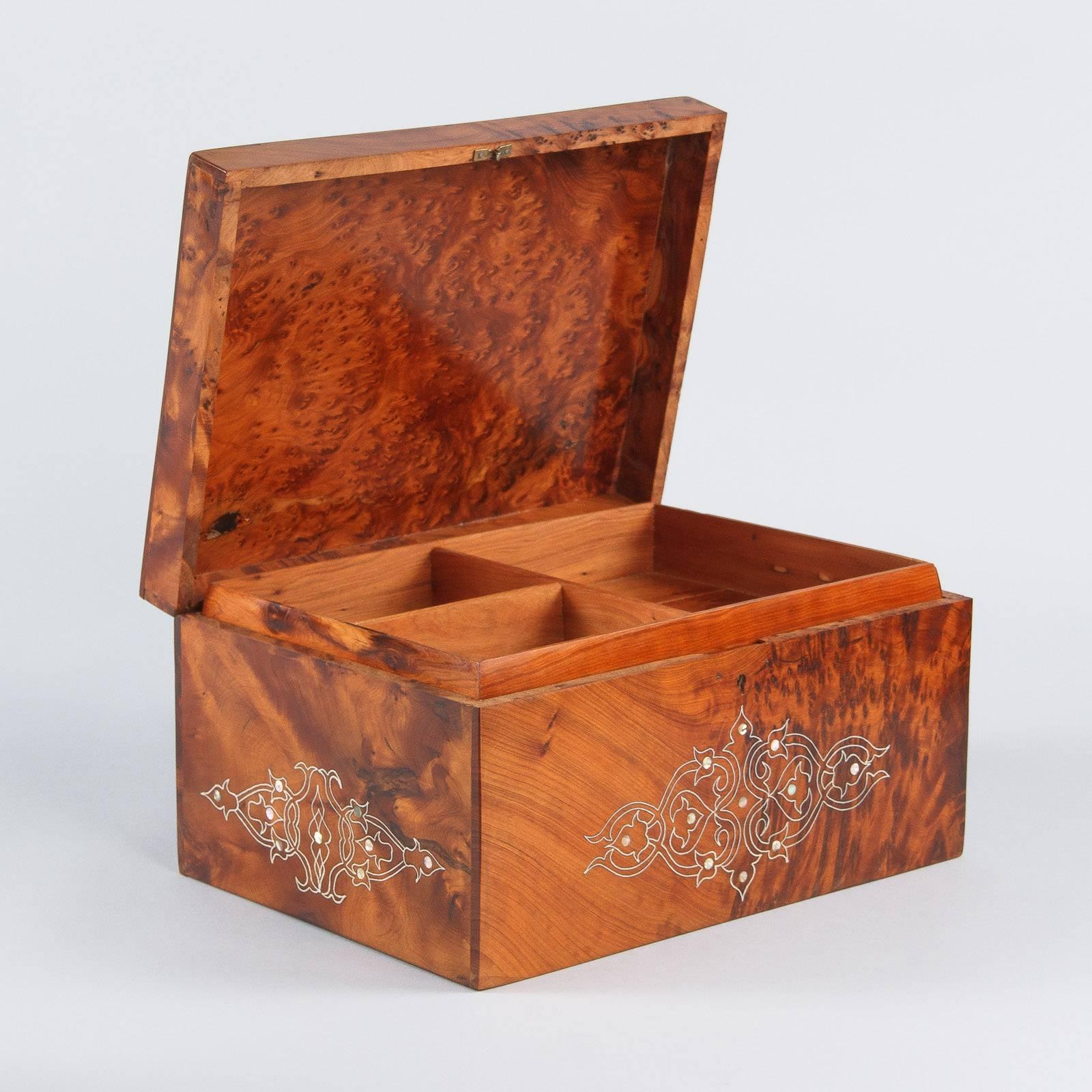 19th Century French Charles X Marquetry Jewelry Box, 1820s