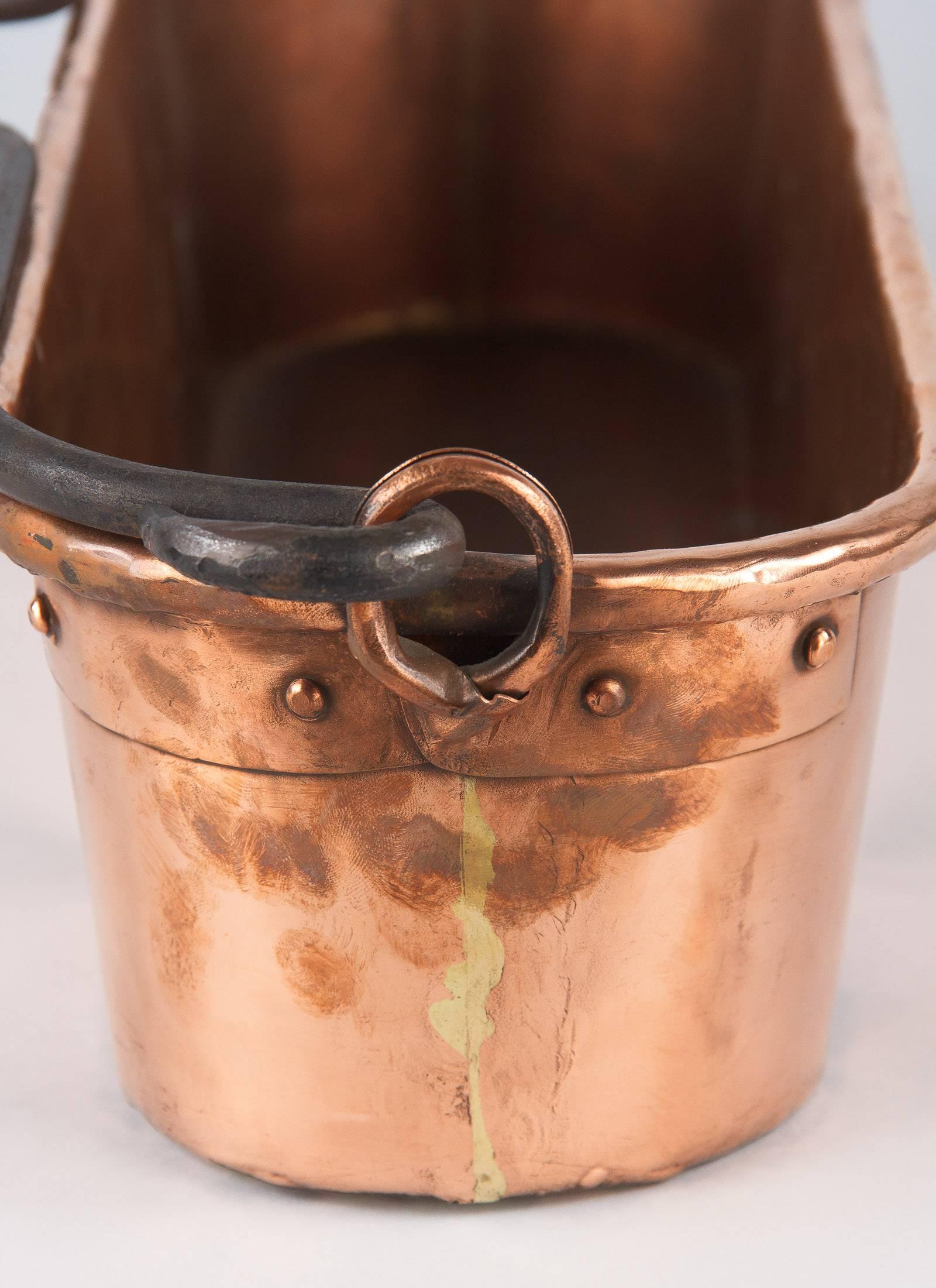 French Copper Poissonniere, Early 1900s In Excellent Condition In Austin, TX