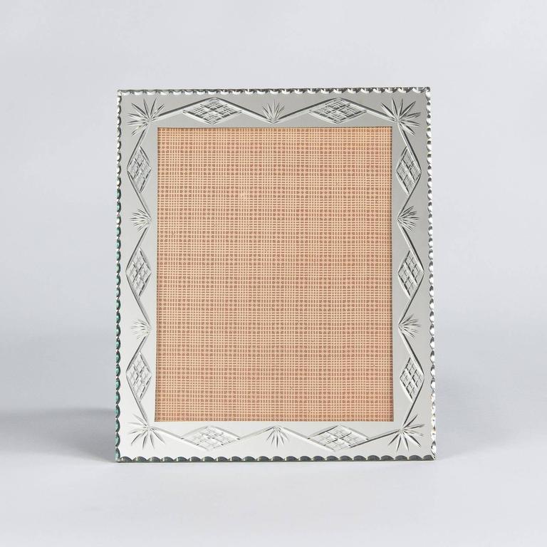 Vintage Glass Picture Frame, 1950s at 1stDibs