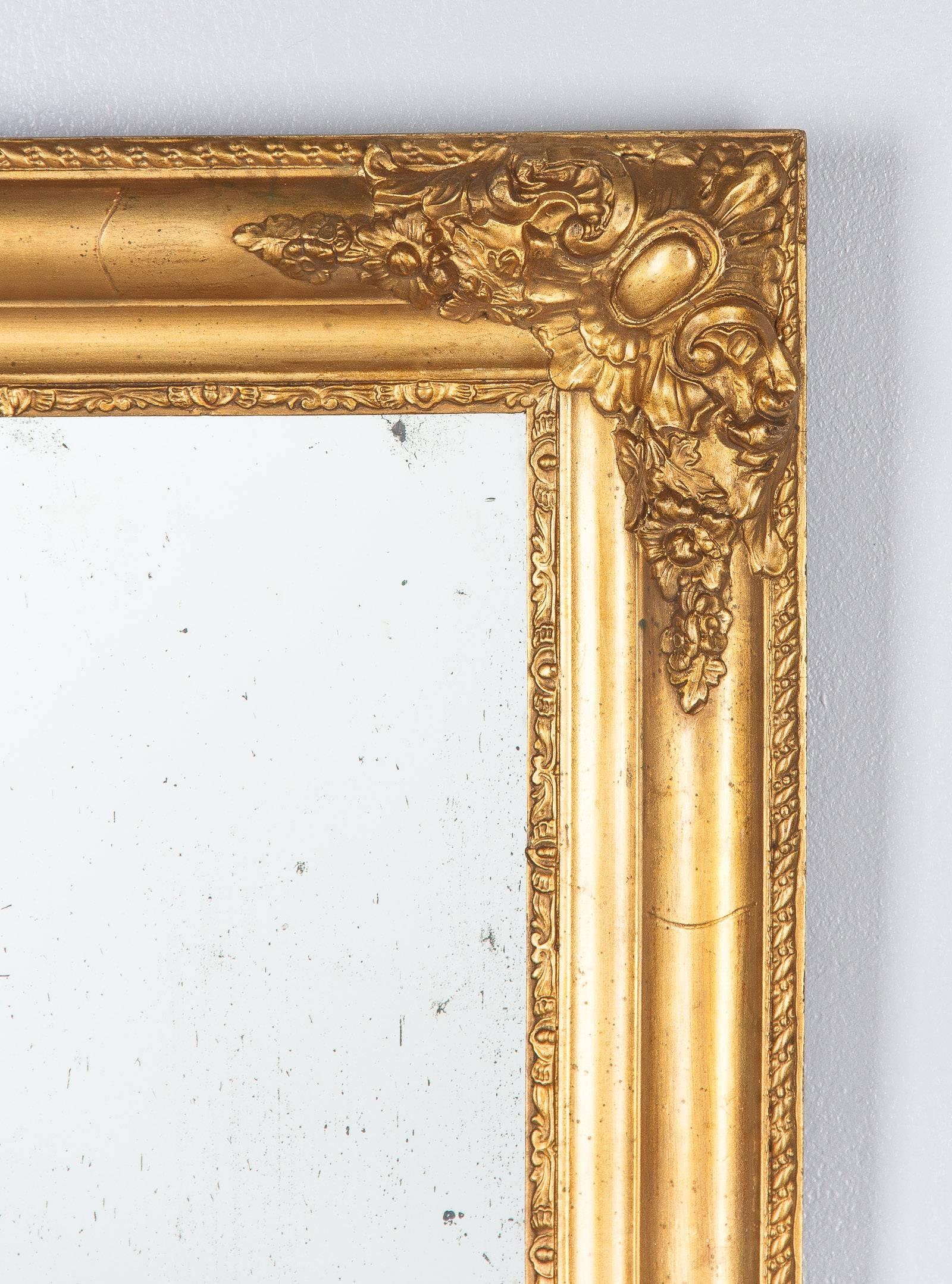 Late 19th Century French Napoleon III Period Giltwood Mirror, circa 1870s