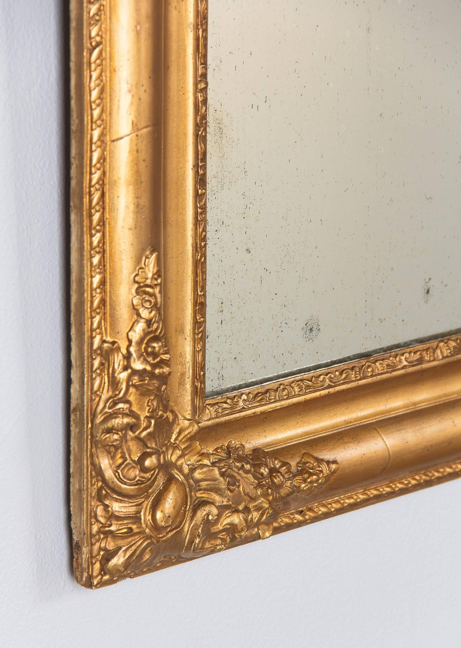 French Napoleon III Period Giltwood Mirror, circa 1870s 5