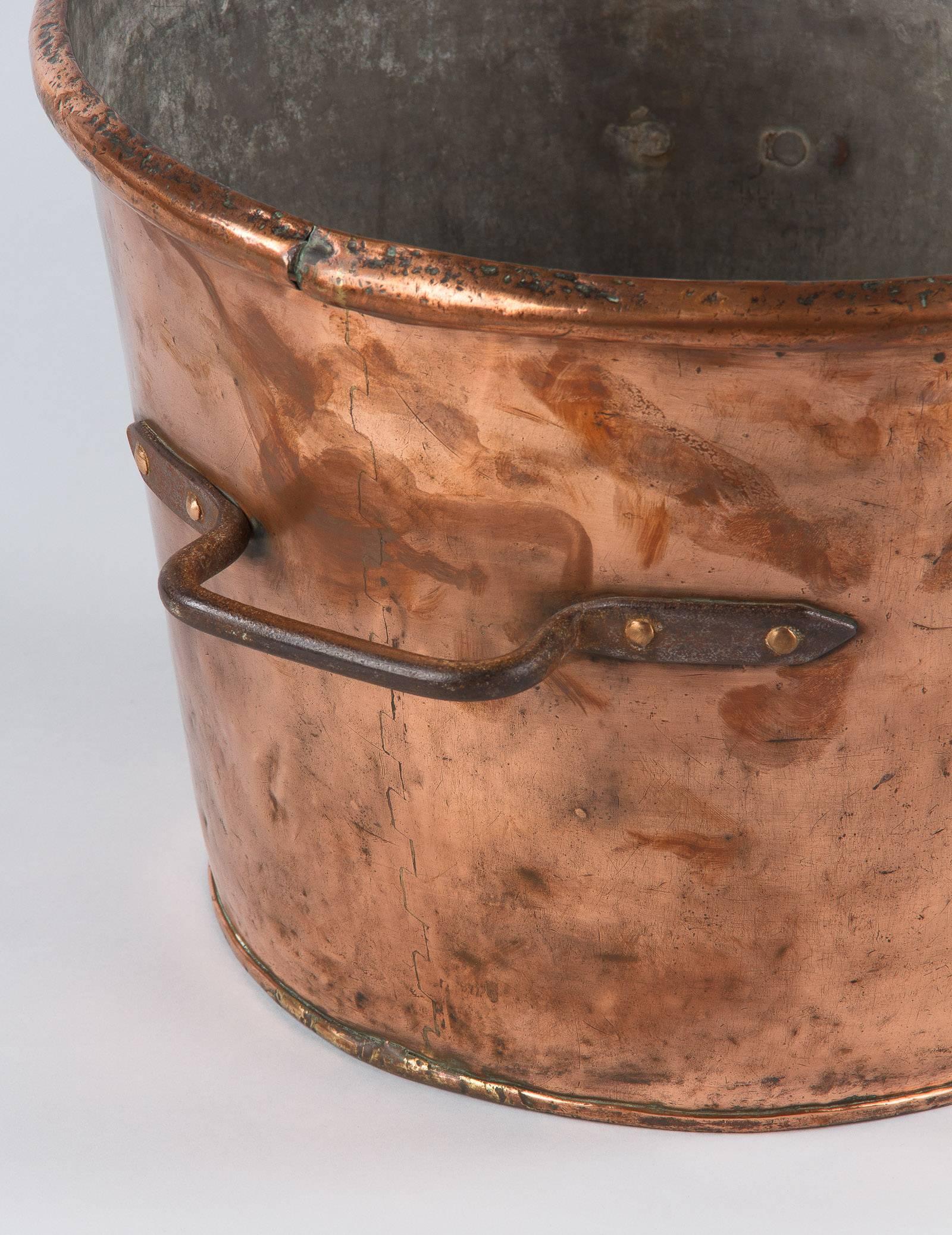 French Copper Cauldron, 19th Century 4