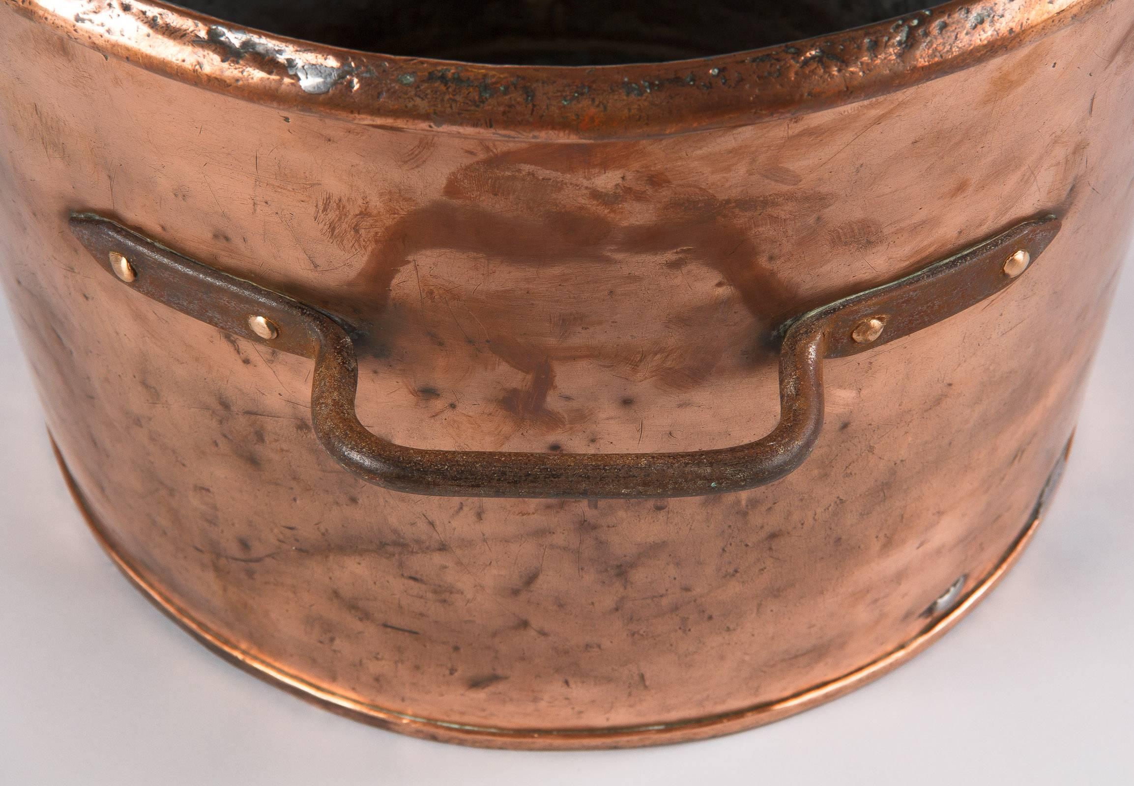 French Copper Cauldron, 19th Century 5