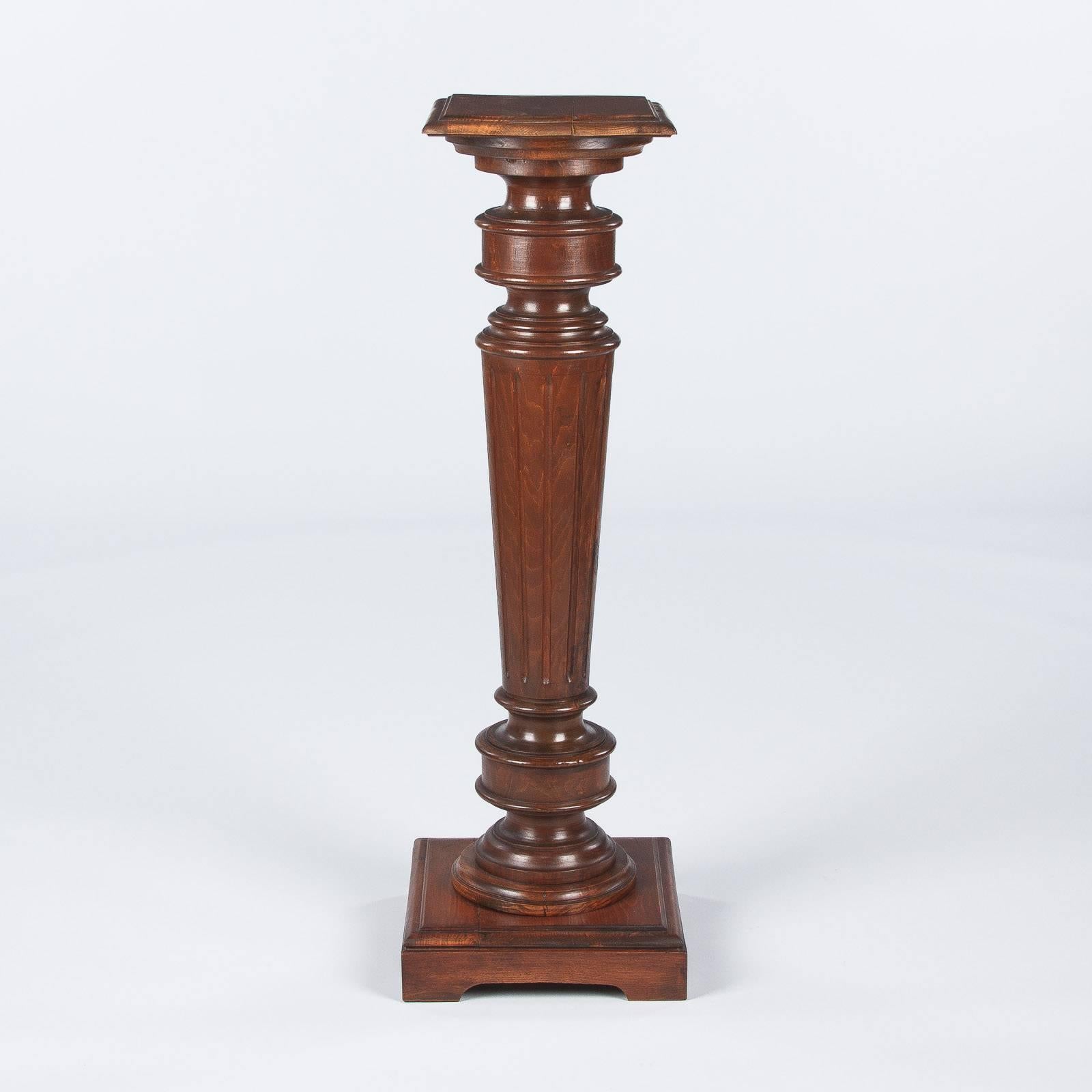 Louis XVI Style Walnut Pedestal, circa 1900s 3