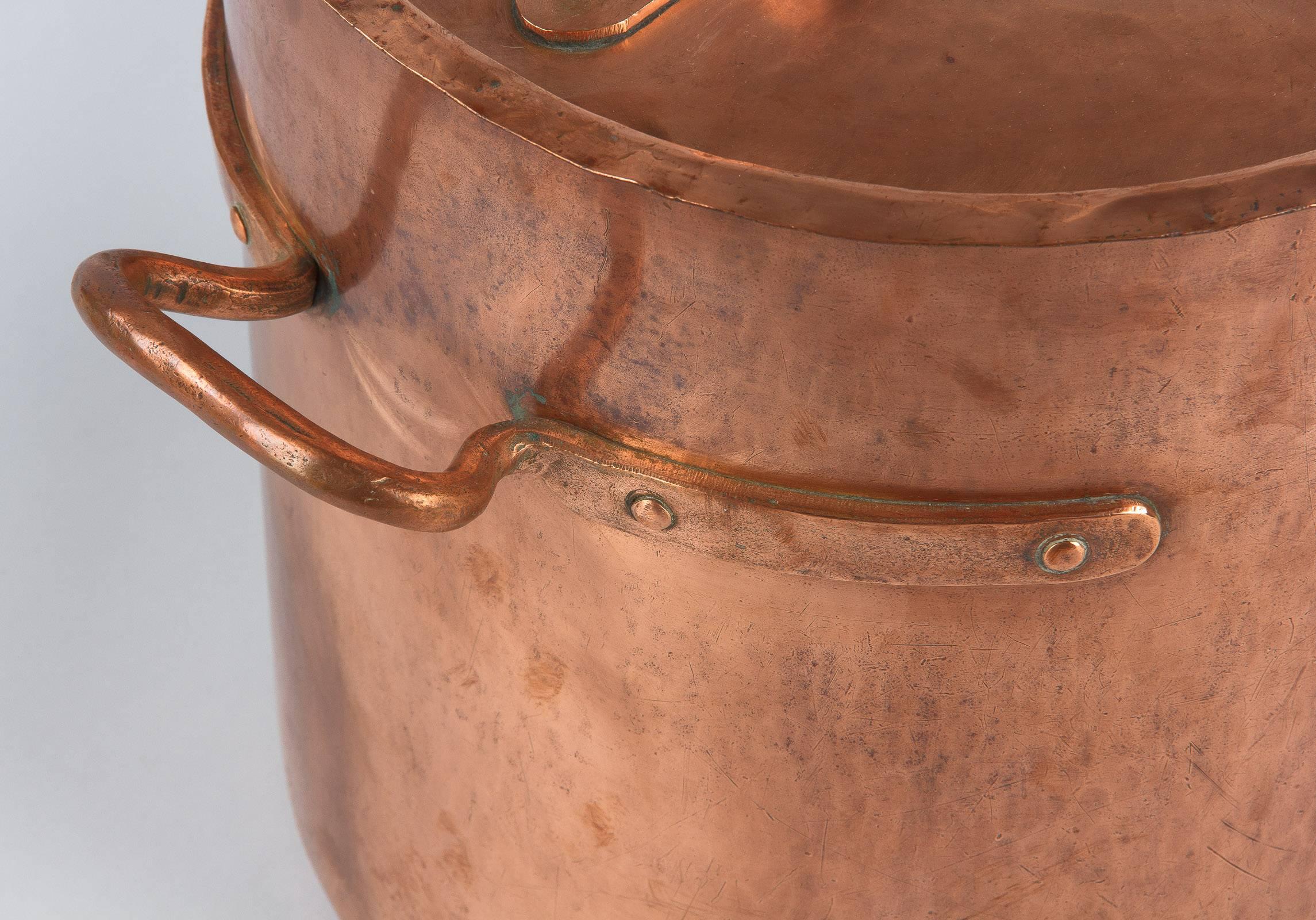 French Copper Cauldron, 19th Century 3