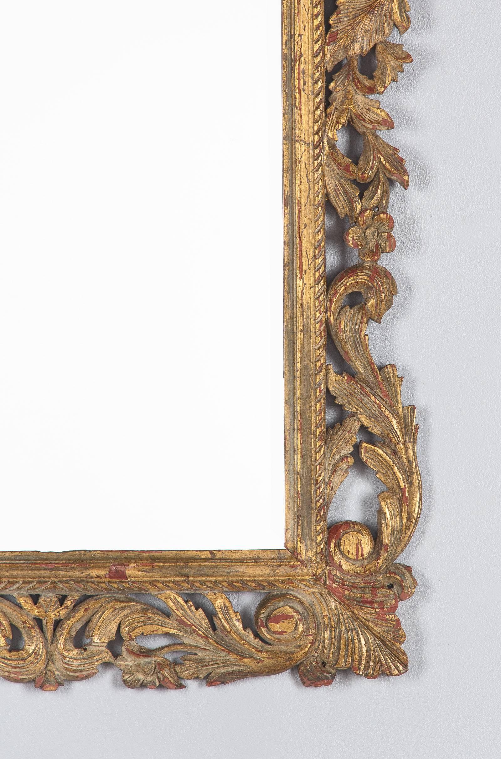 Rococo Revival French Rococo Style Mirror with Gilt Wood Frame, Early 1900s