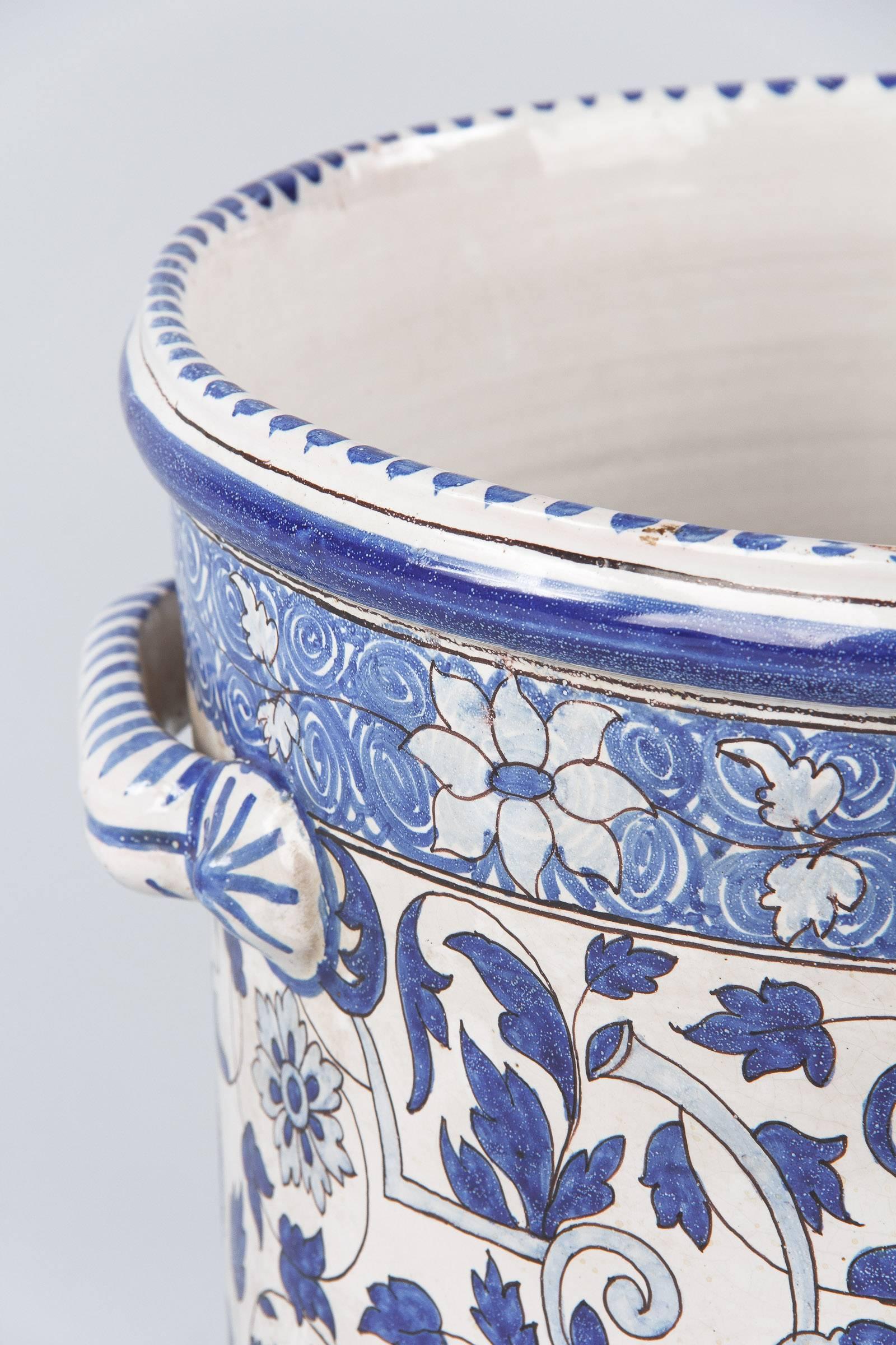 French 19th Century Nevers Ceramic Jardiniere 1