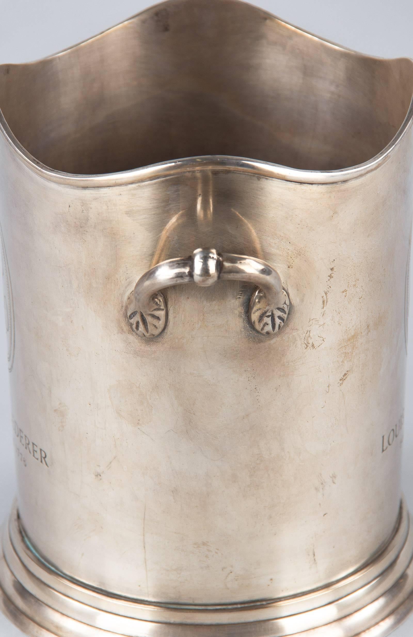 French Art Deco Roederer Champagne Ice Bucket, 1930s In Good Condition In Austin, TX