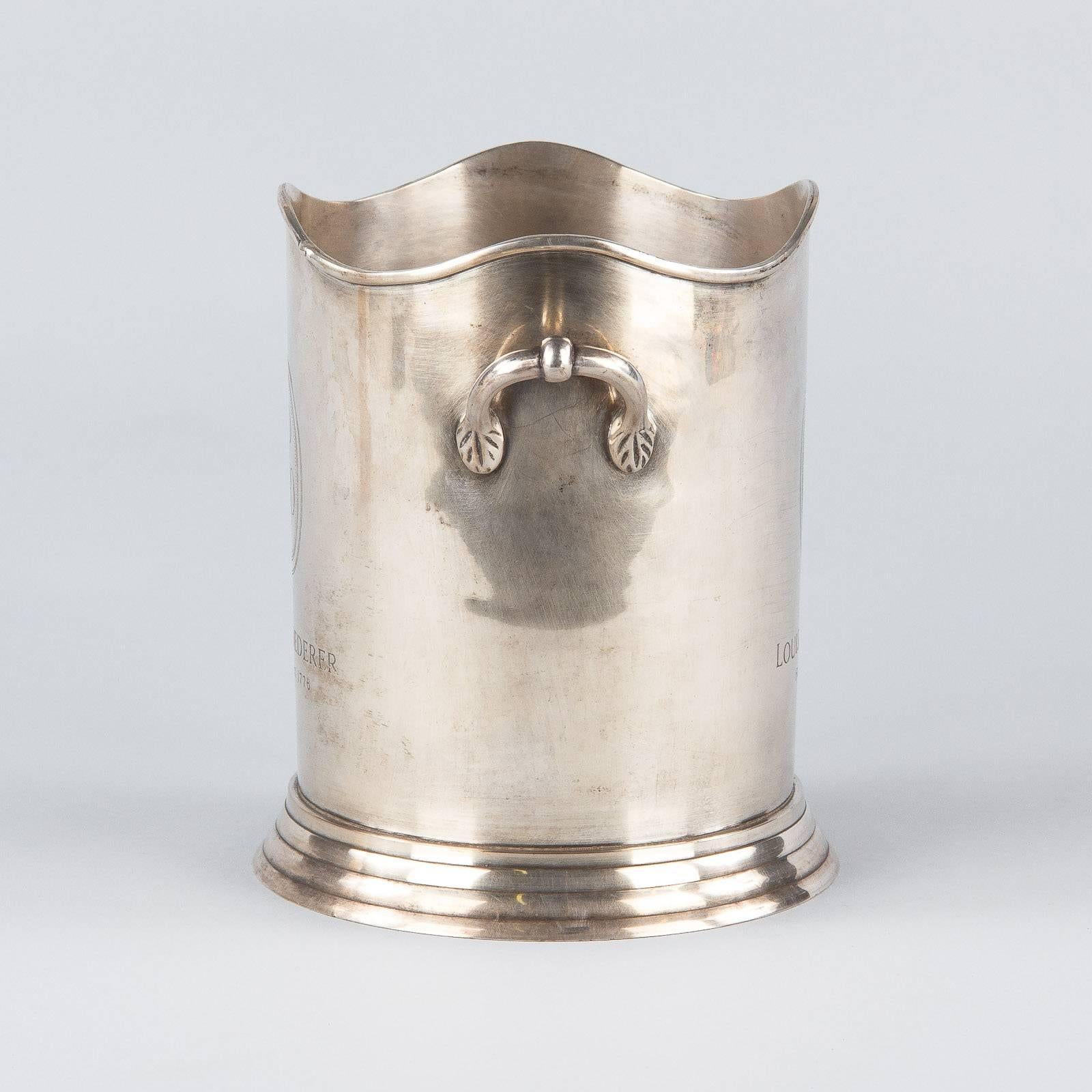 French Art Deco Roederer Champagne Ice Bucket, 1930s 1