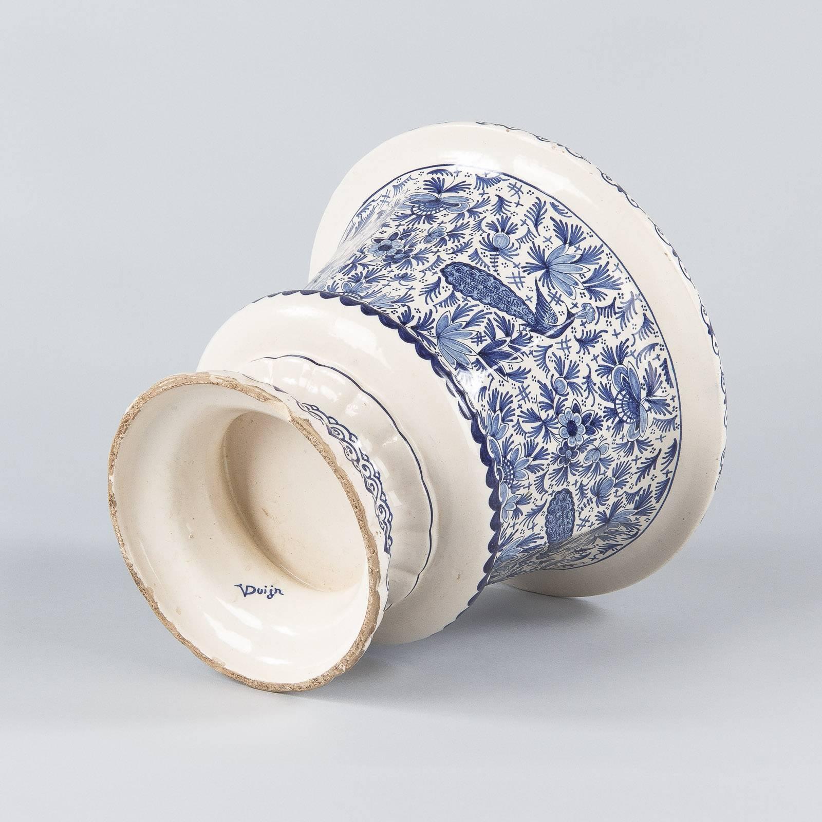 19th Century Blue and White Delft Ceramic Jardinière 4