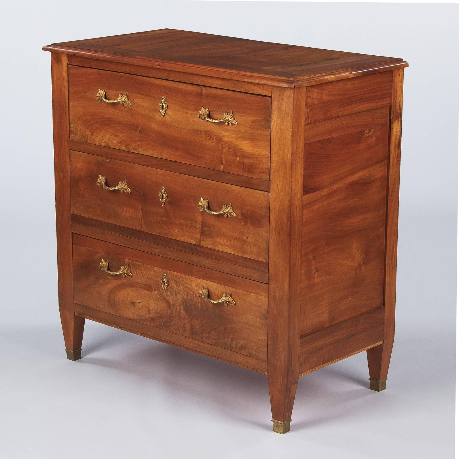 French Directoire Style Cherrywood Chest of Drawers, circa 1930s In Good Condition In Austin, TX