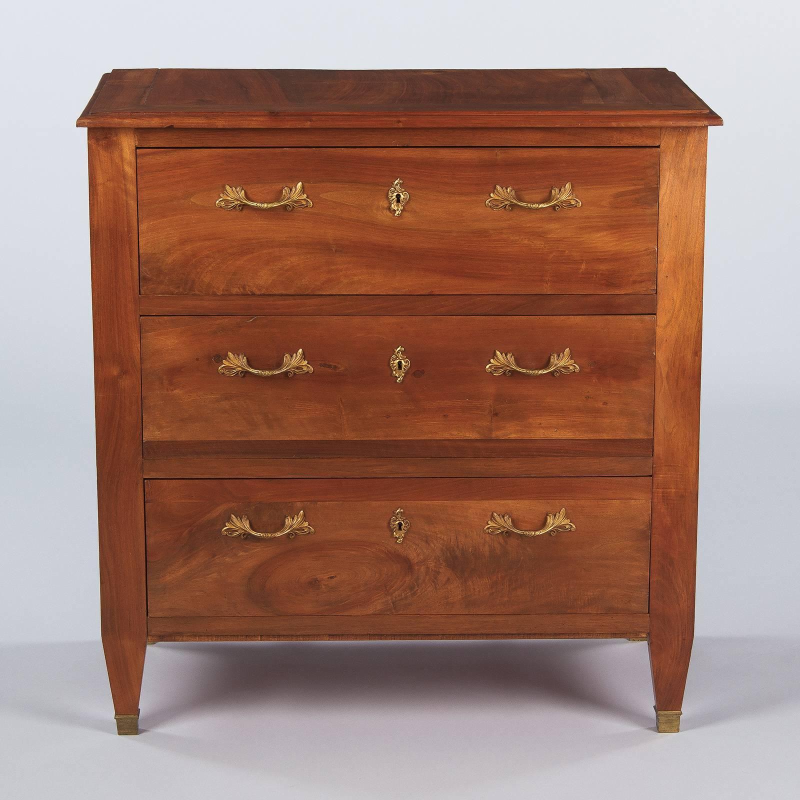 French Directoire Style Cherrywood Chest of Drawers, circa 1930s 1